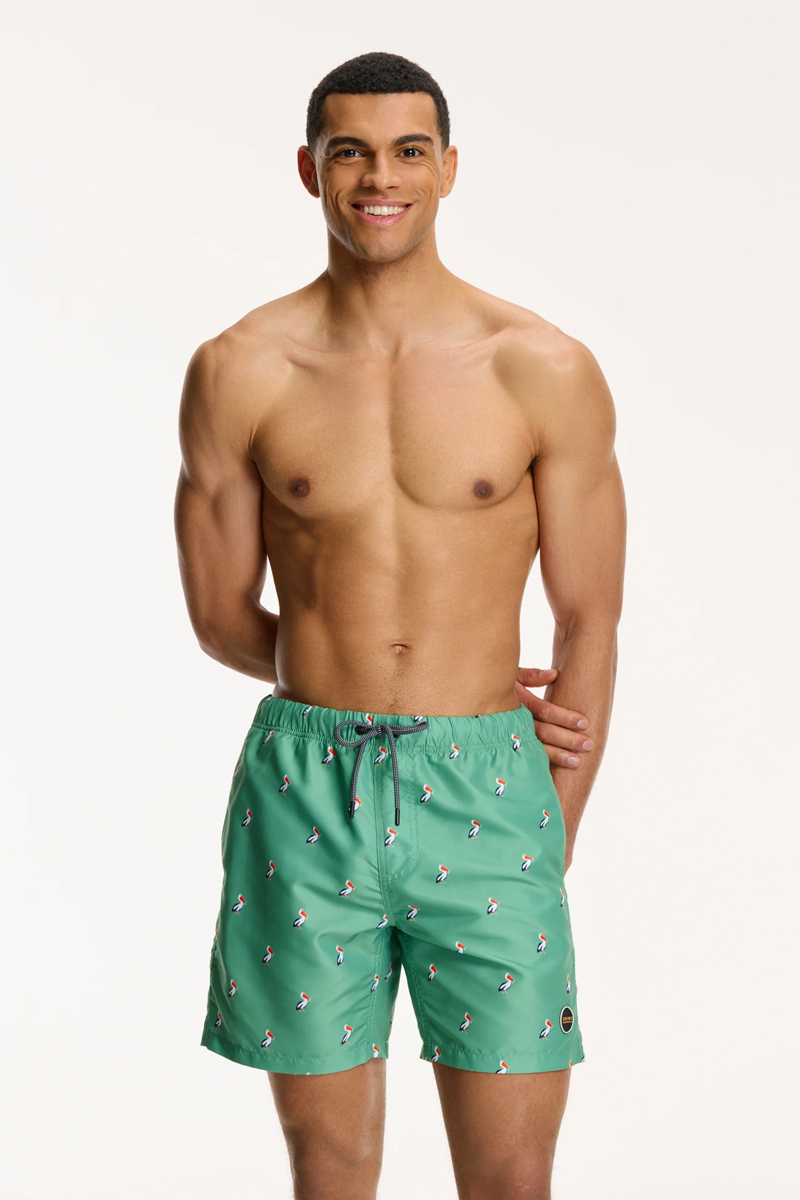 Bad/beach heren zwemshort groen