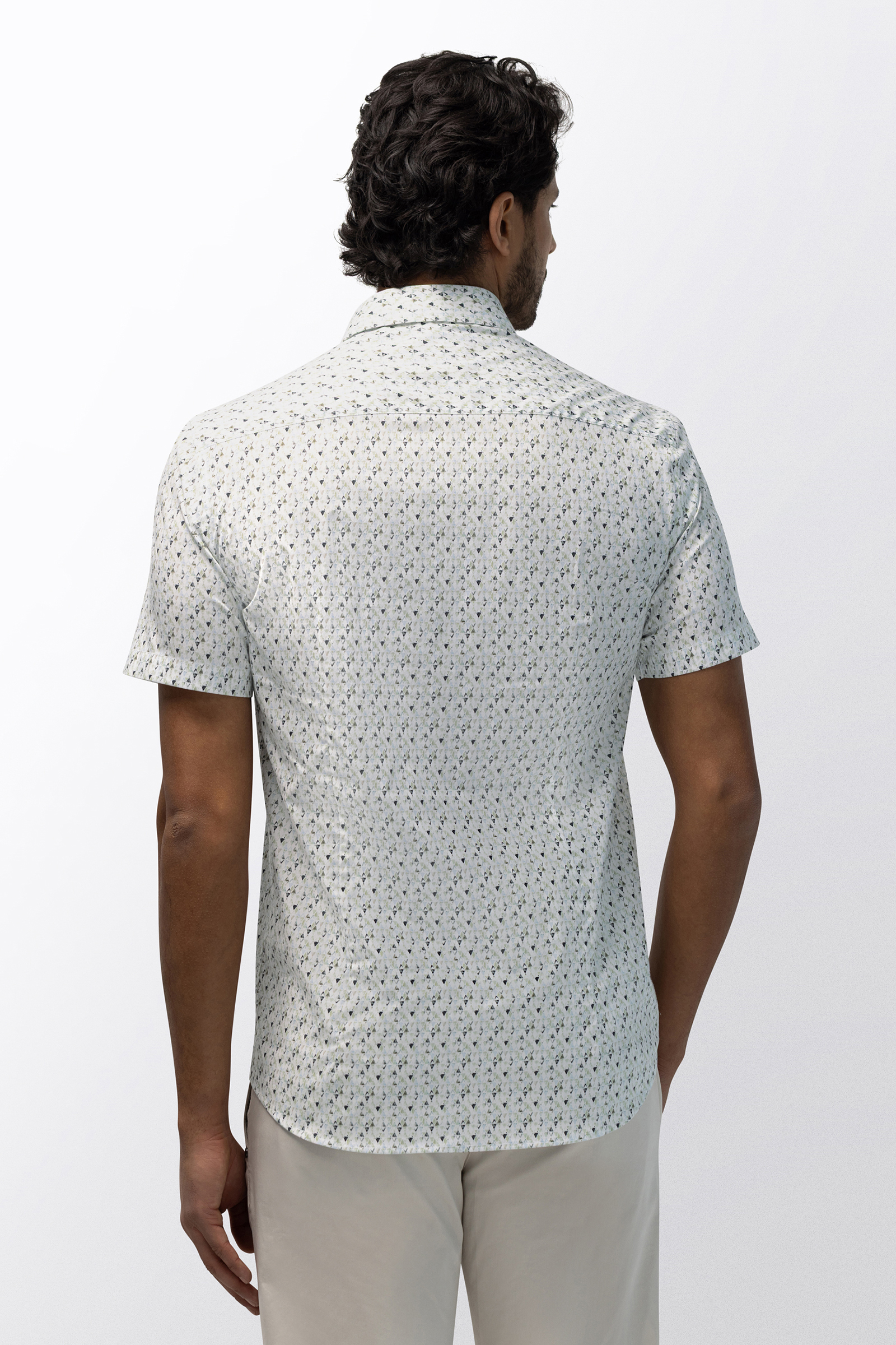 Heren overhemd km casual groen