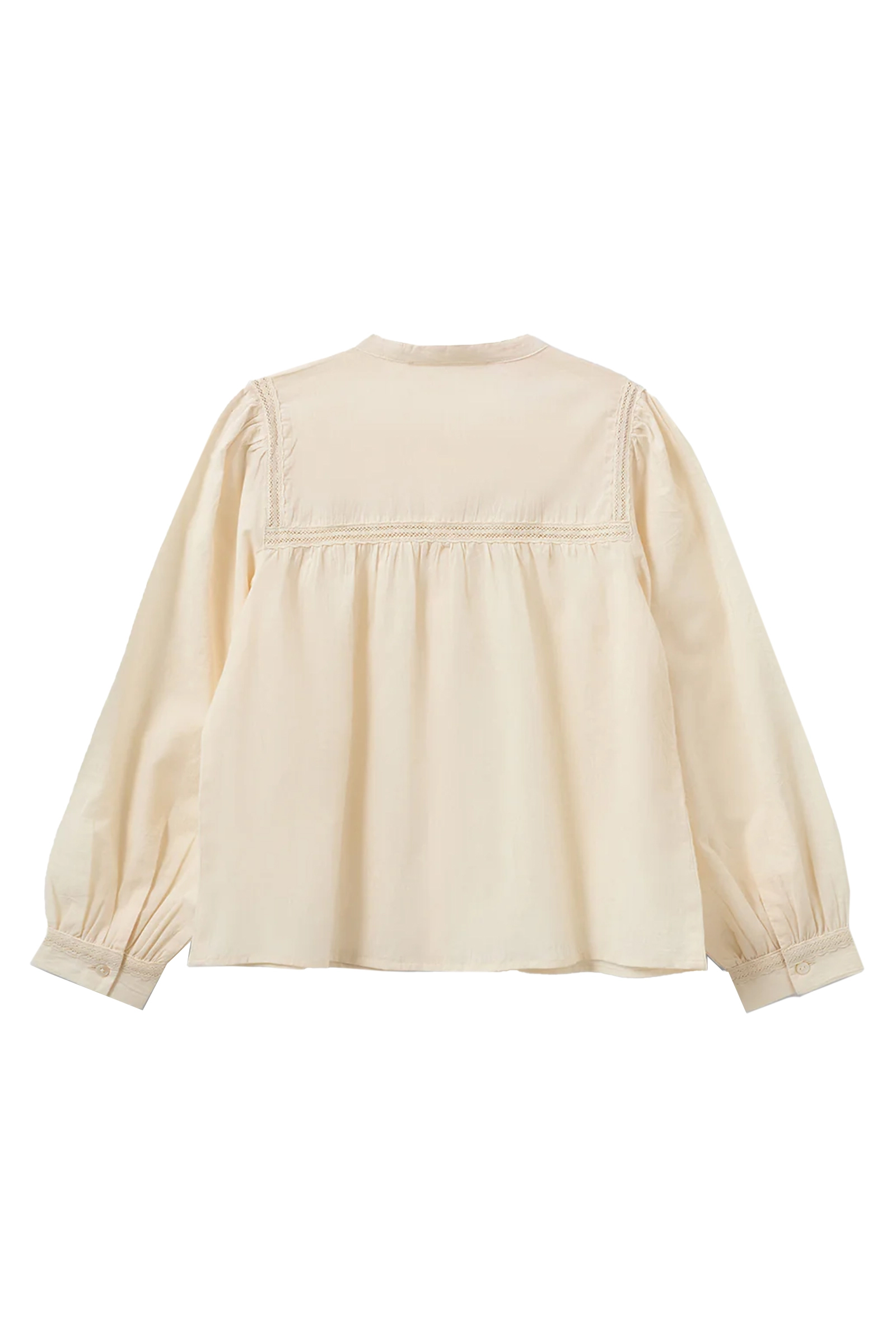 Meisjes blouse lange mouw ecru