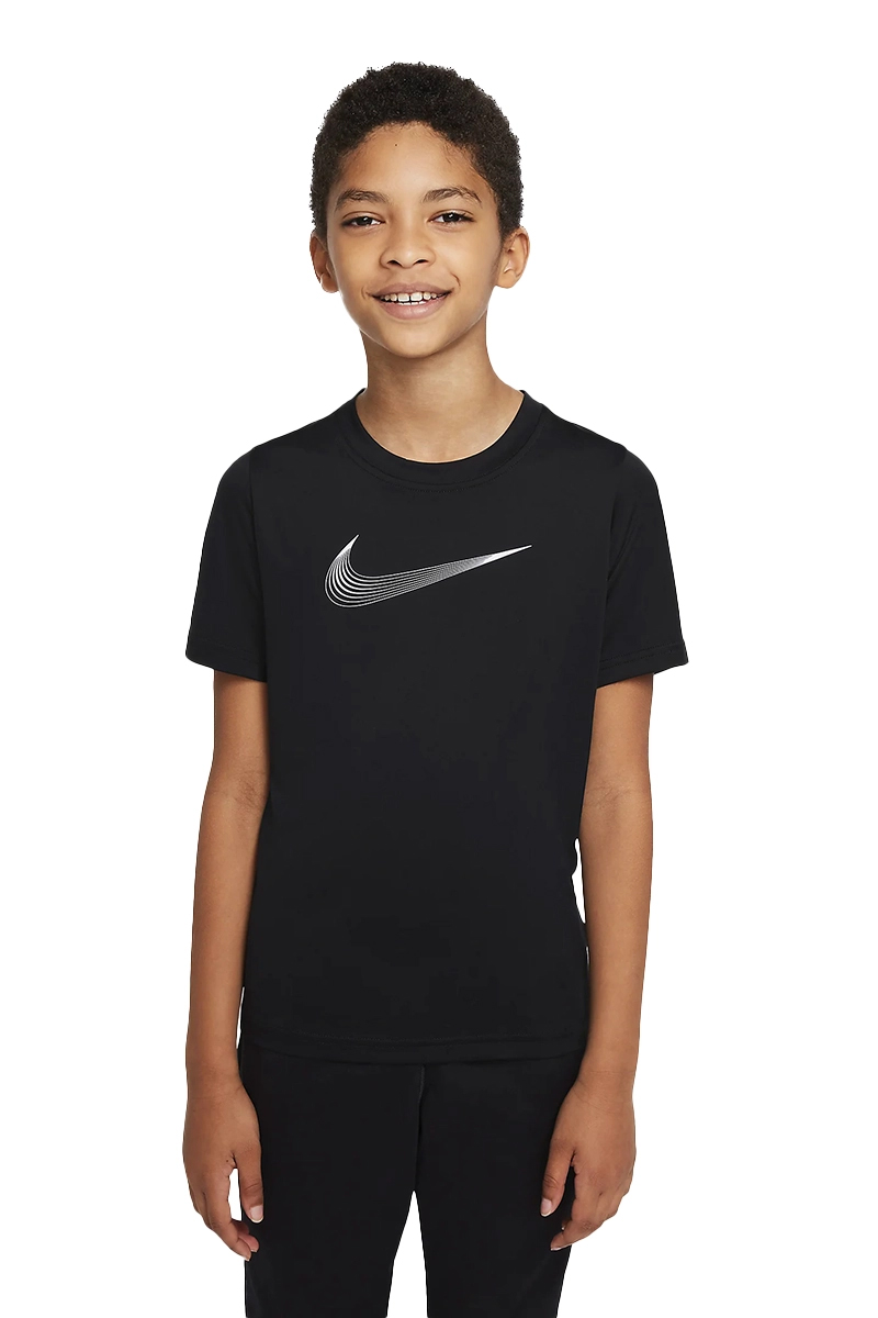 Nike Fitness jongens t-shirt km Zwart-1 2