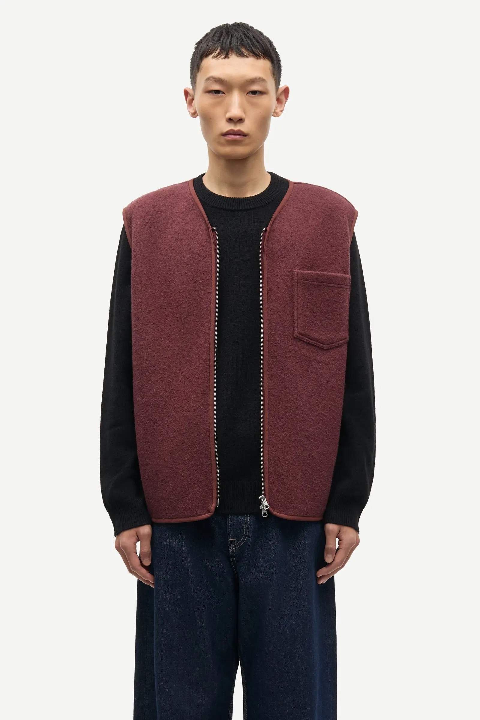 Heren bodywarmer rood