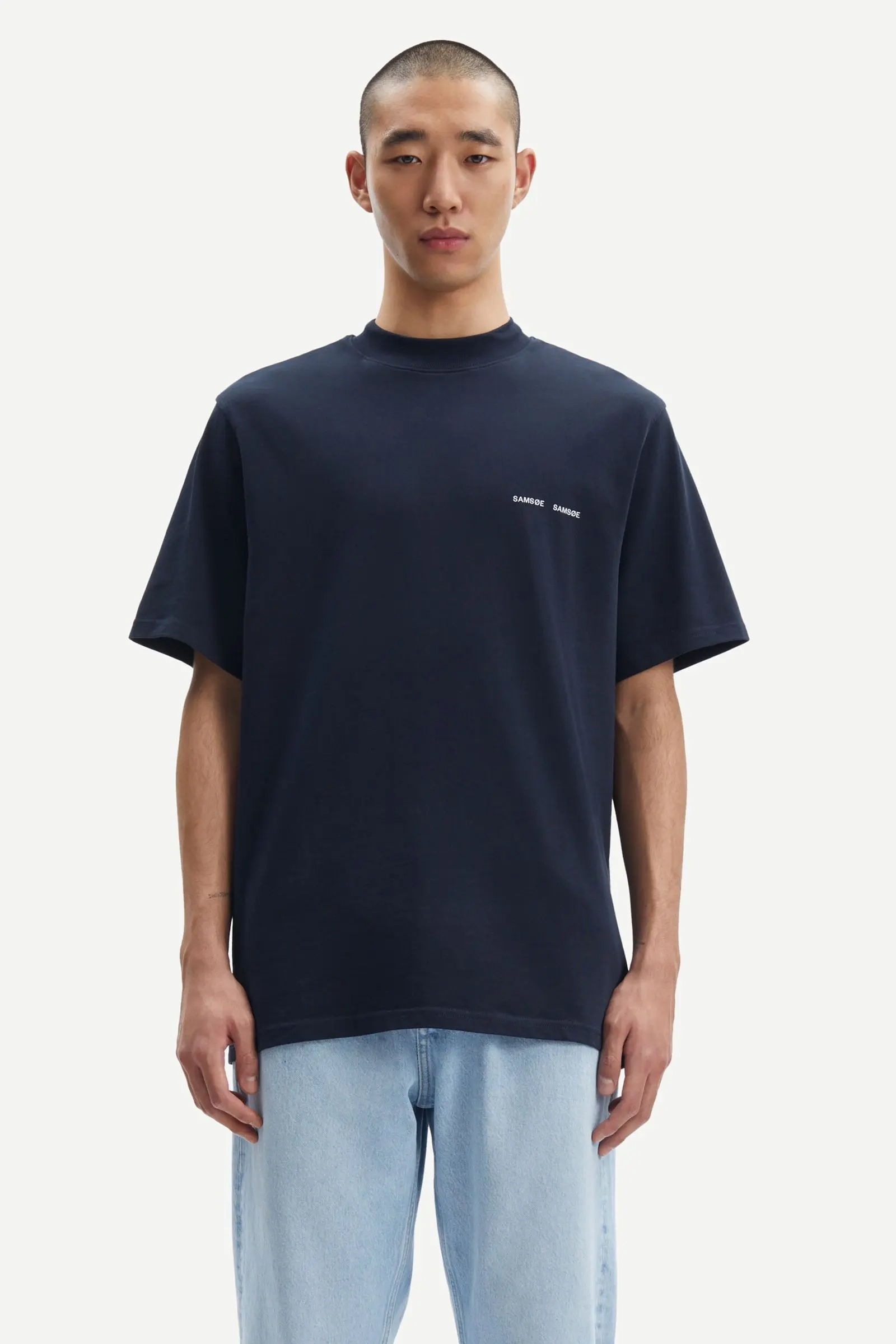 Heren t-shirt kortemouw blauw