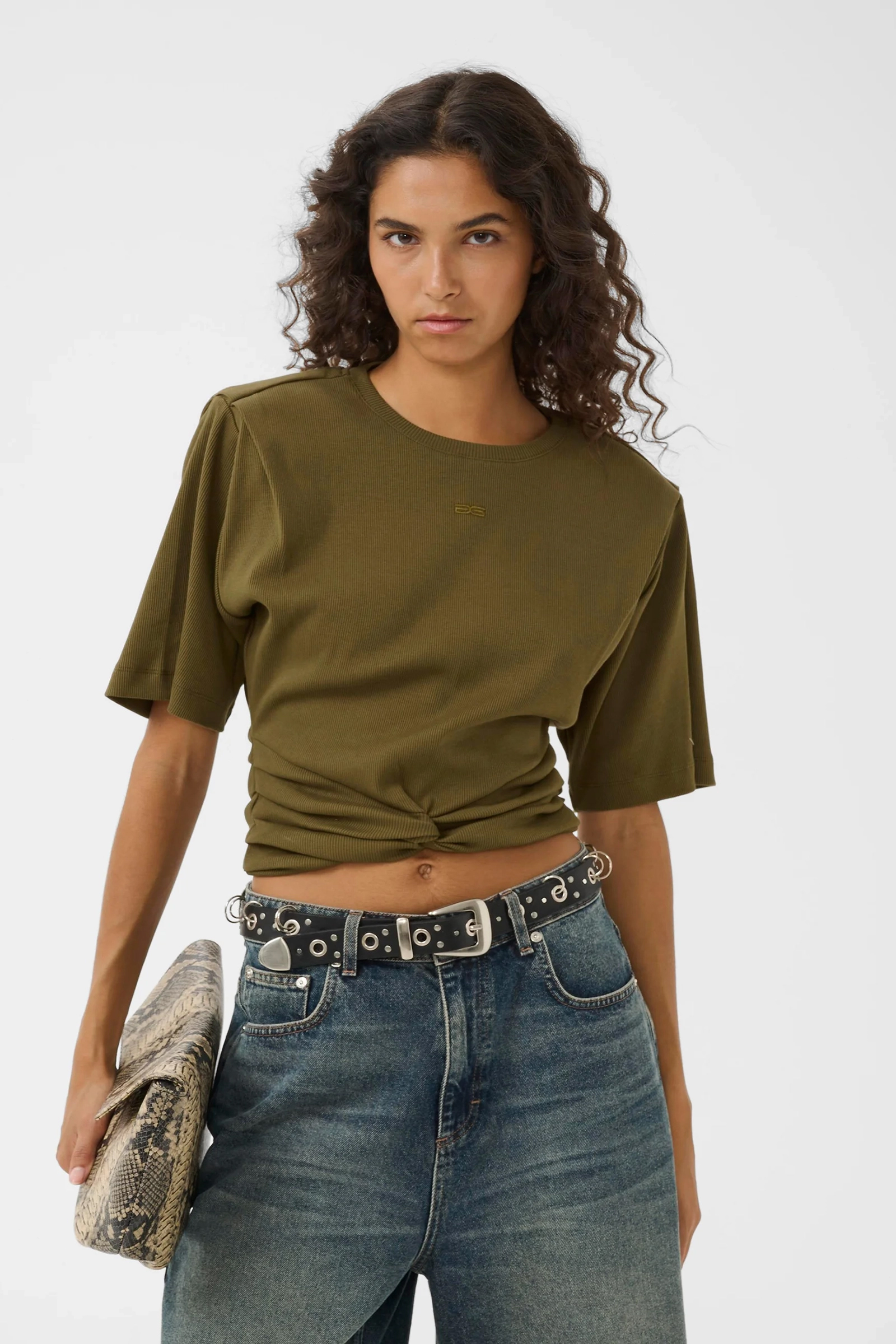 Dames t-shirt korte mouw groen