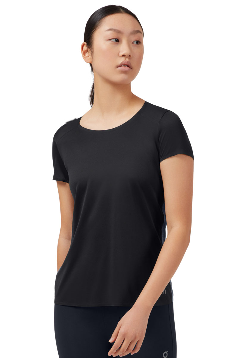 Running dames t-shirt km zwart