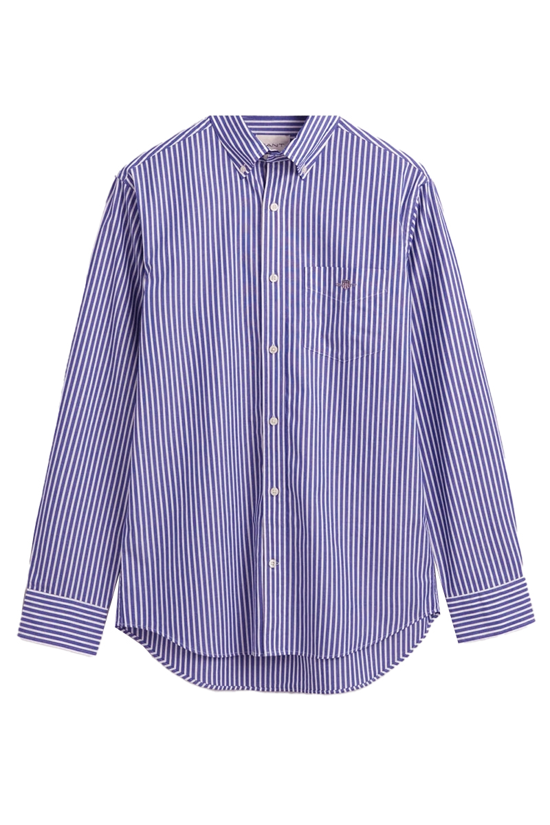 Gant REG POPLIN STRIPE SHIRT Paars-1 1