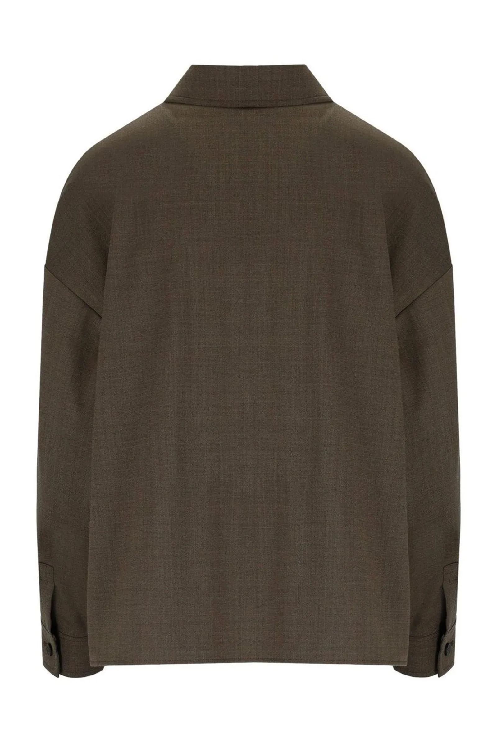 Dames blouse lange mouw bruin