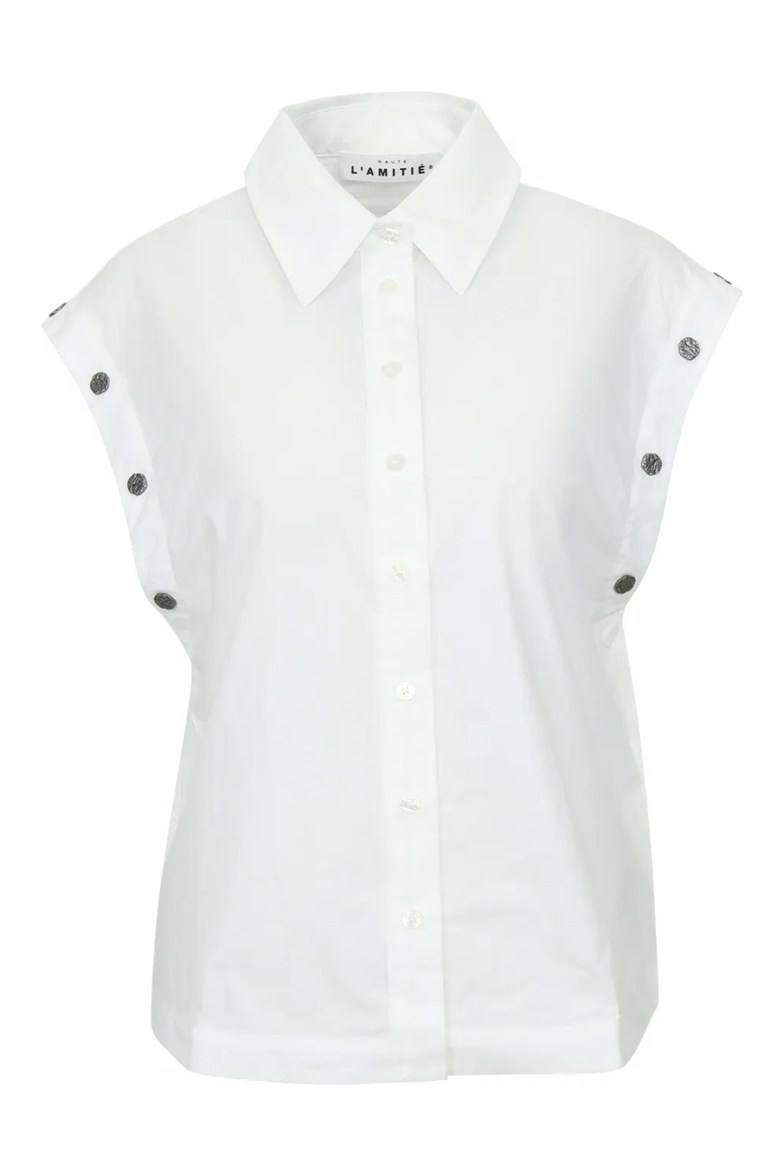 Dames blouse lange mouw wit