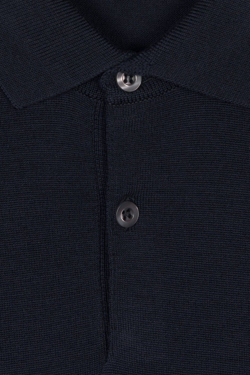 Heren polo korte mouw blauw