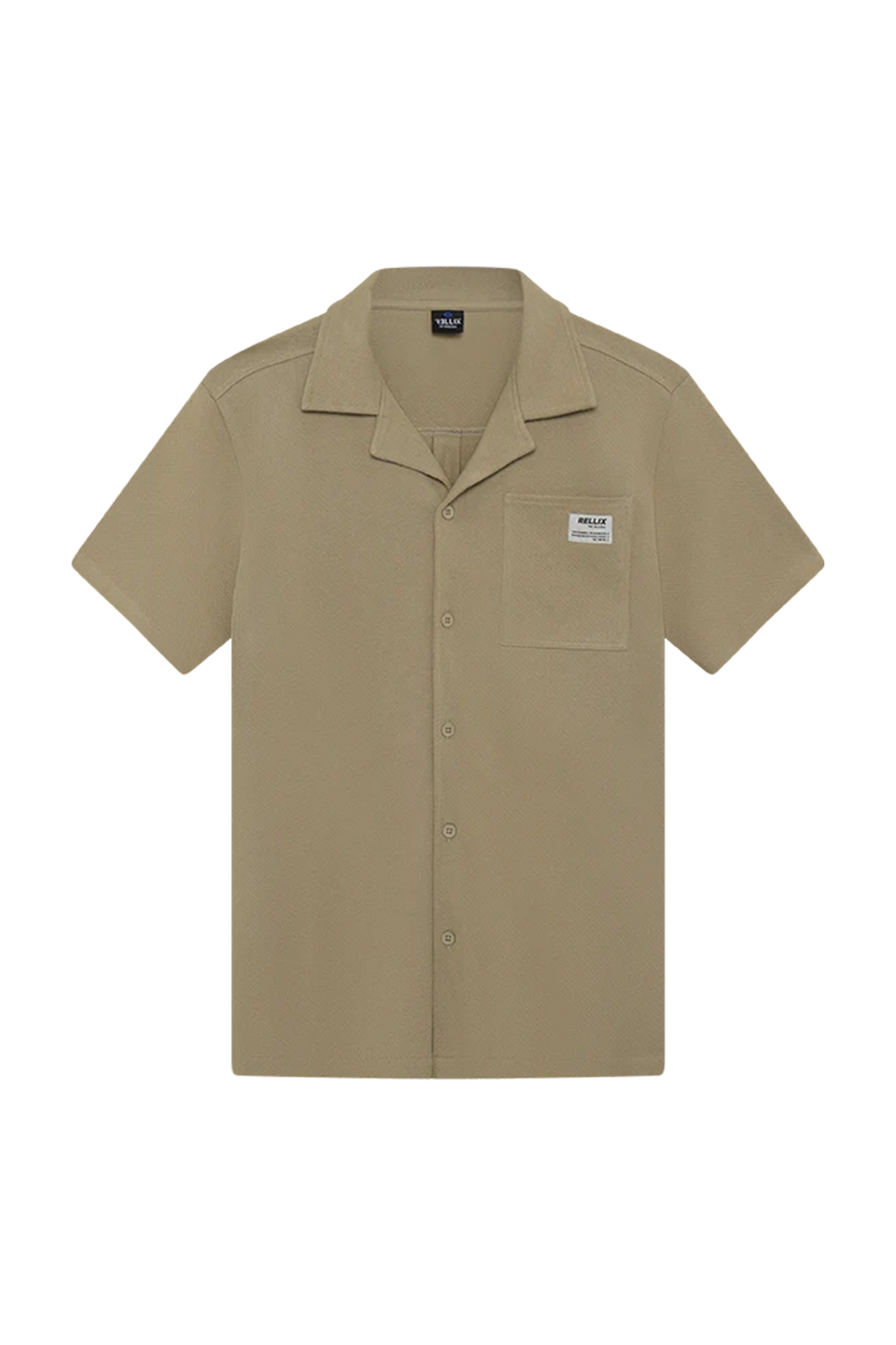 Jongens overhemd korte mouw bruin