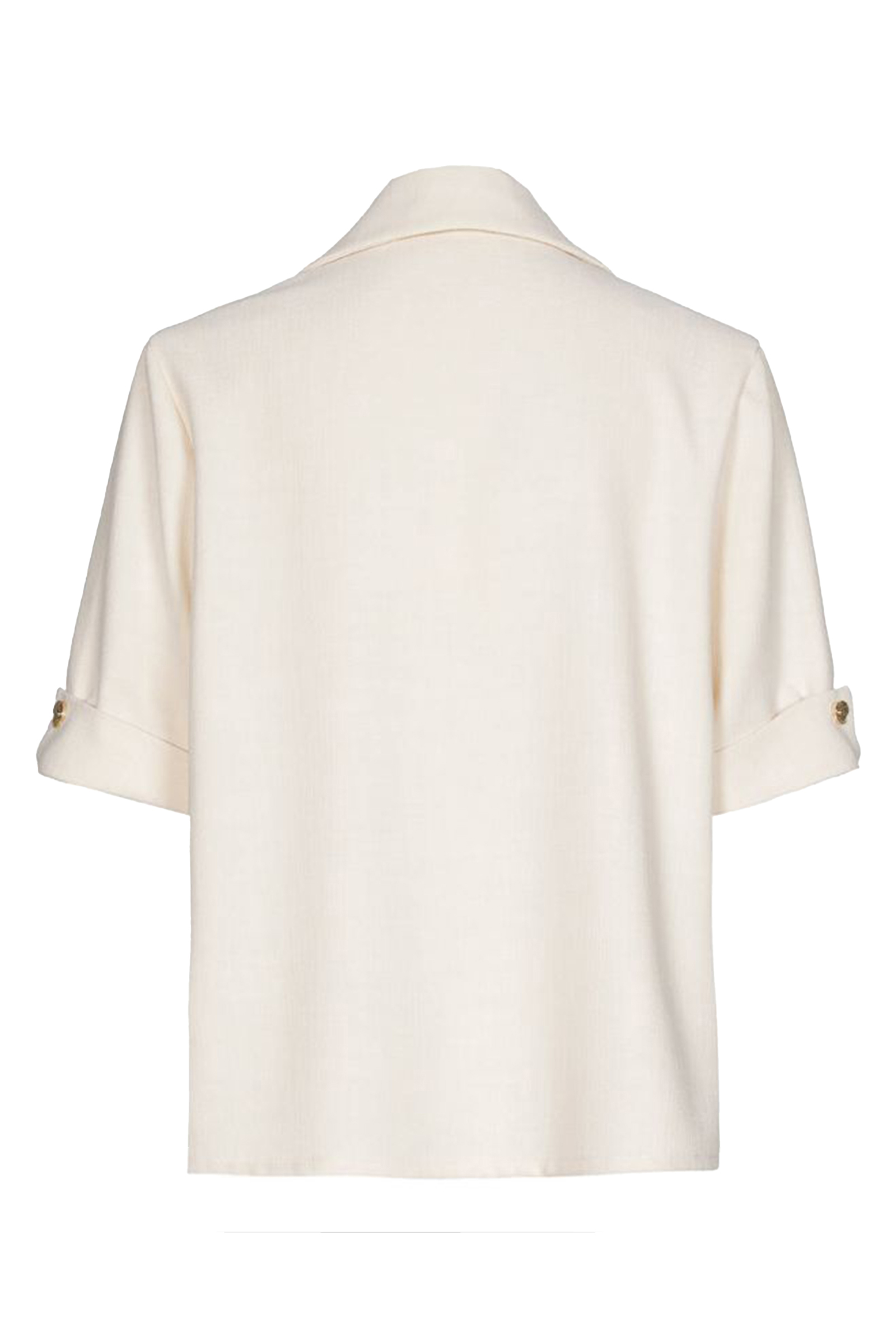 Dames blouse korte mouw ecru