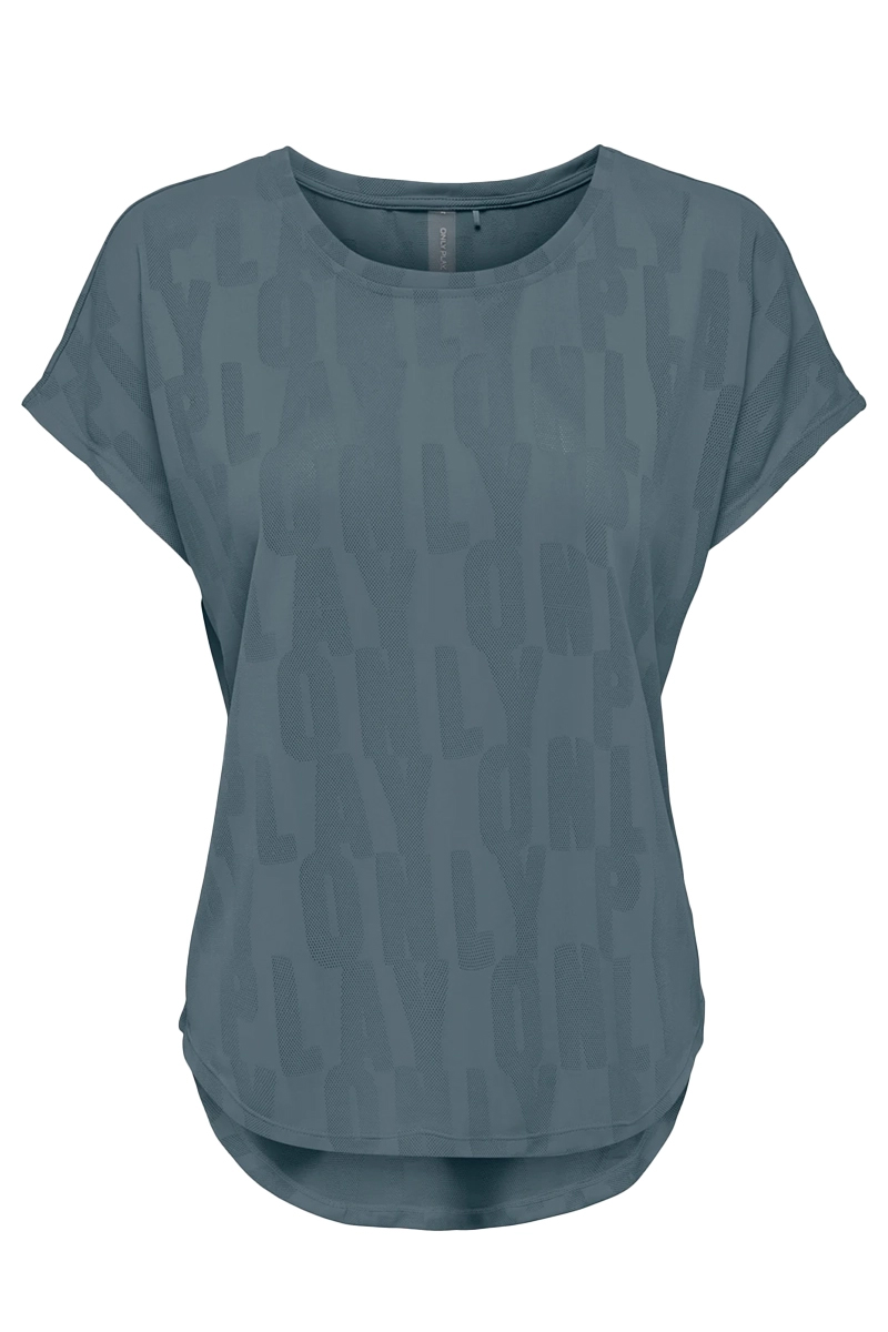 Only Play ONPSIFI CURVED SS TRAIN TEE 205370-Stormy Weather 1