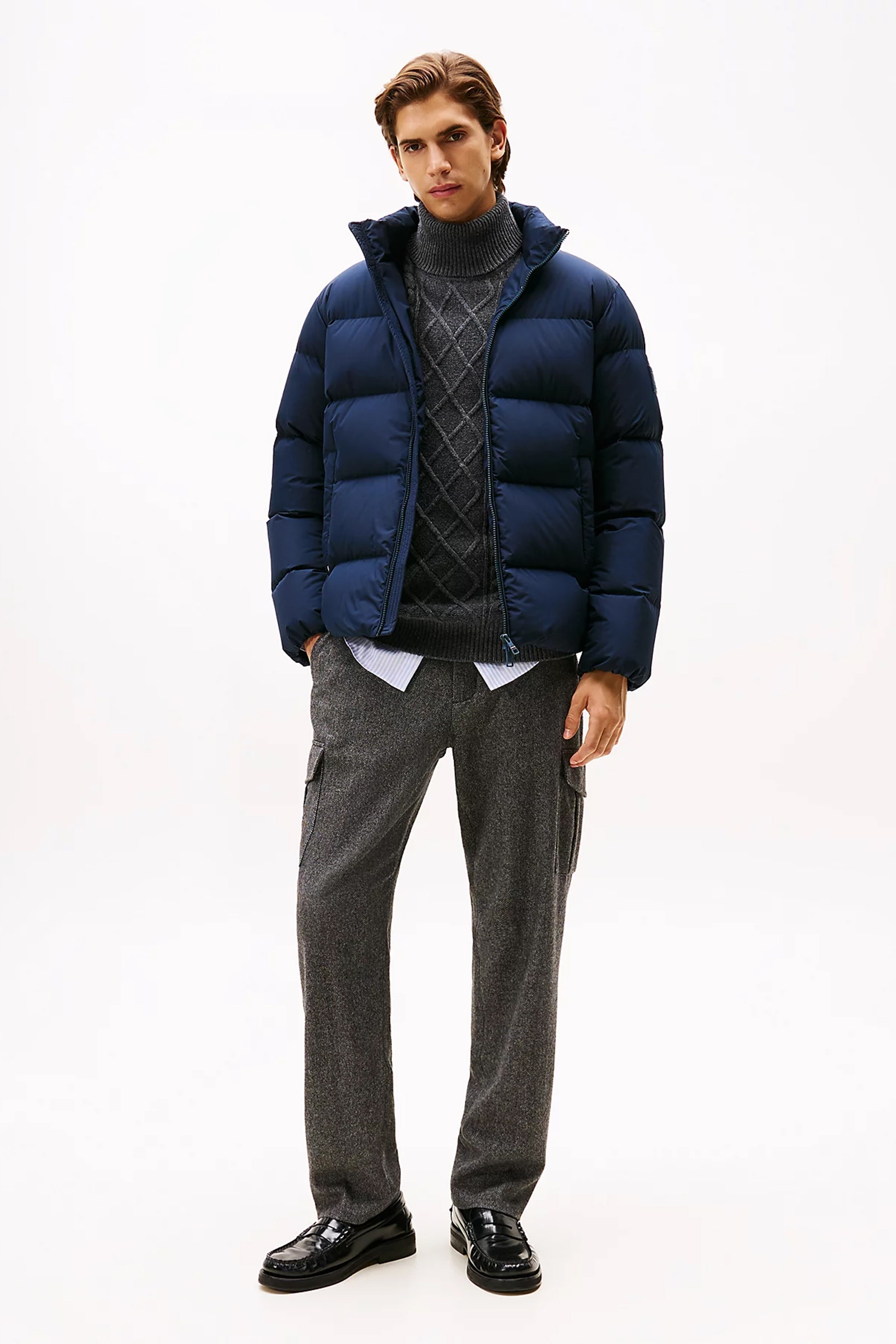 Heren jas blauw