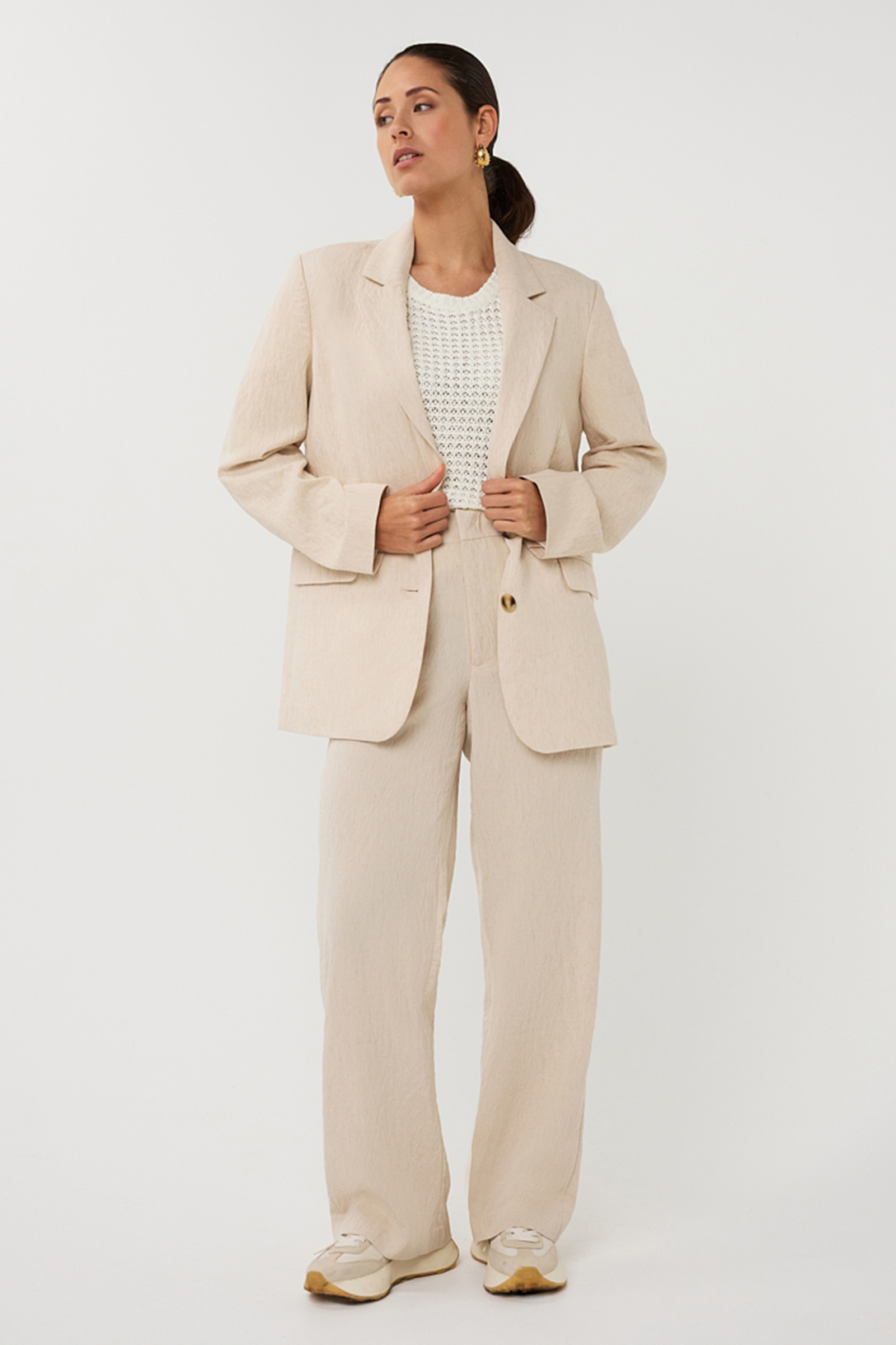 Dames blazer ecru