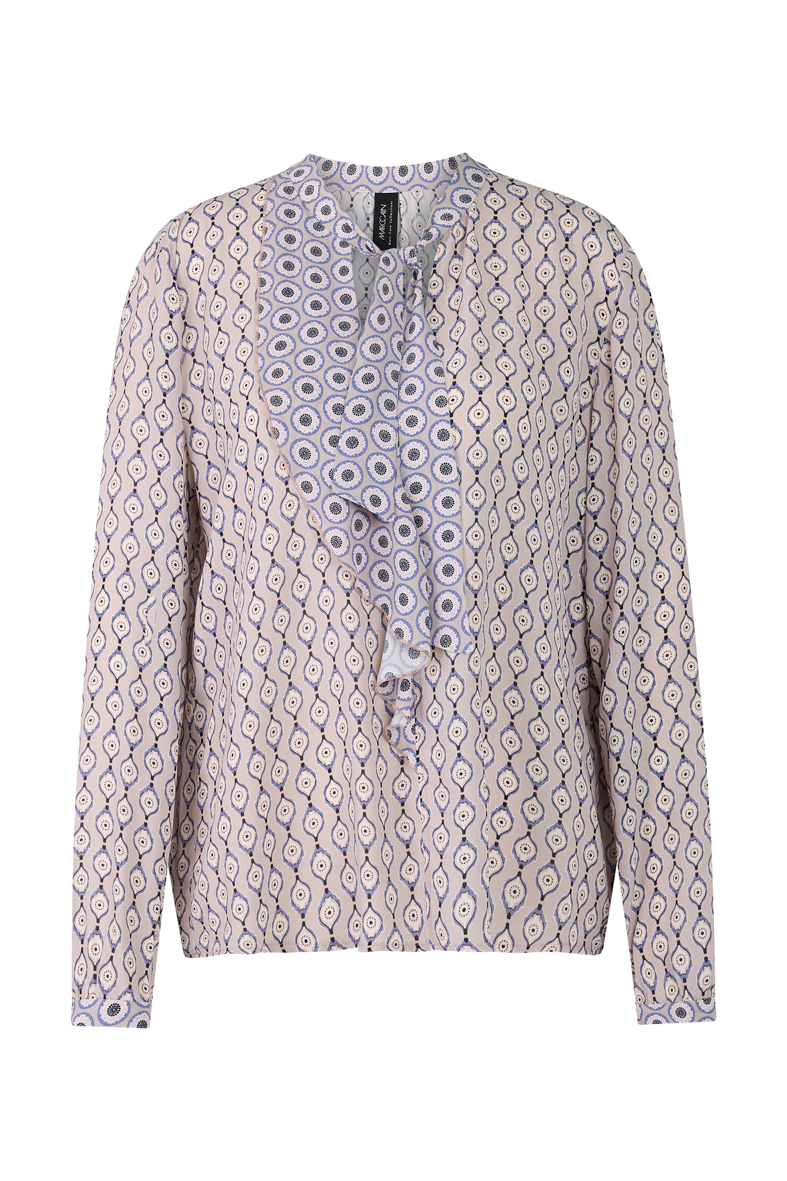 Dames blouse lange mouw bruin