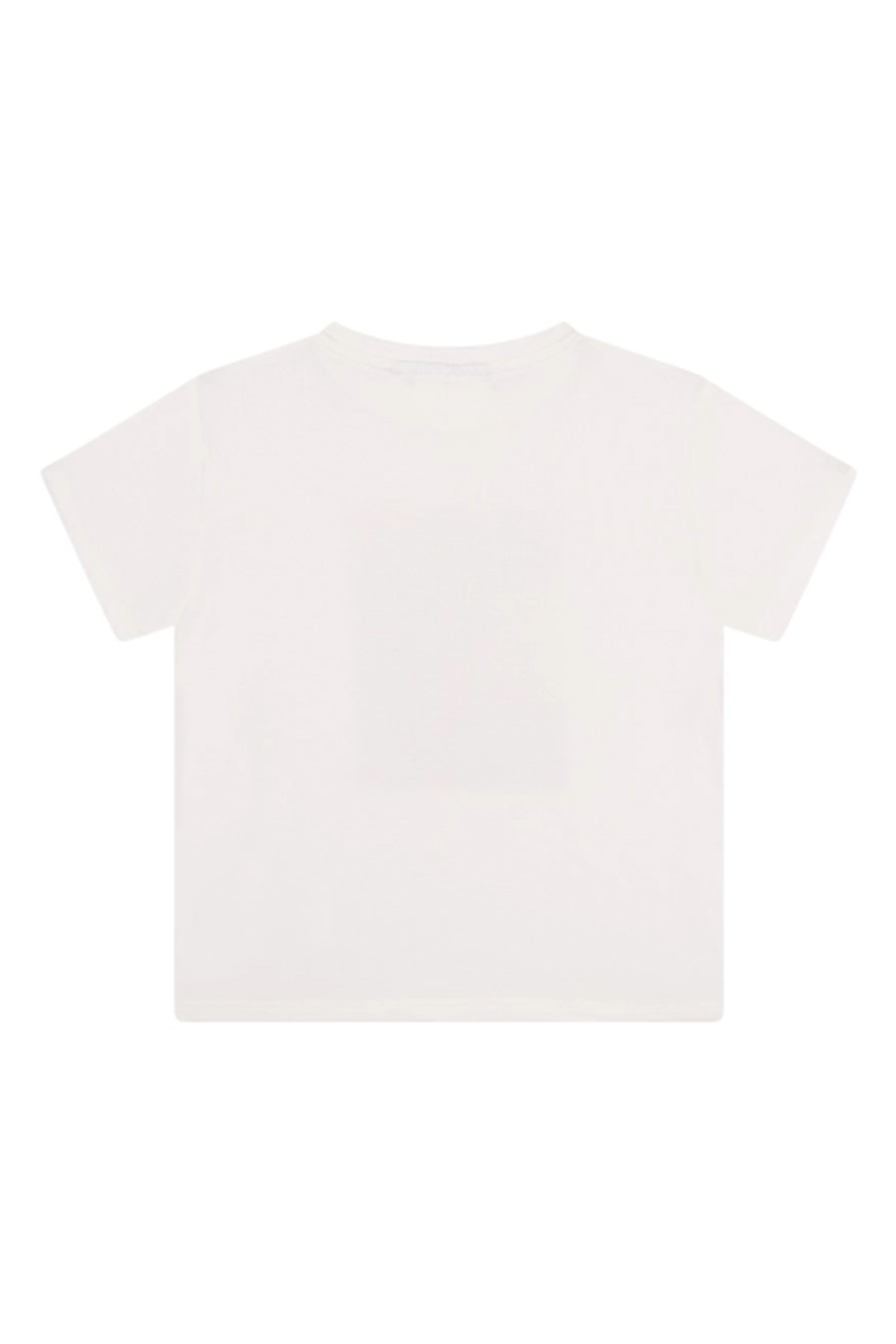 Meisjes t-shirt korte mouw ecru