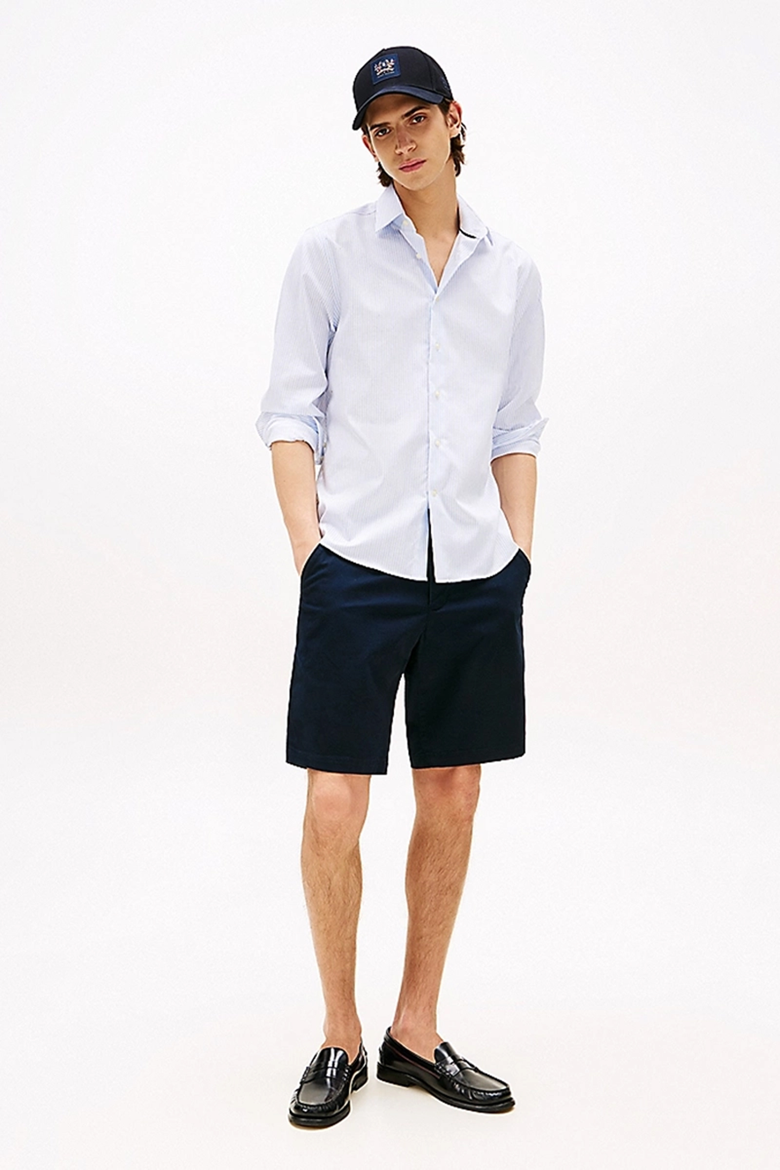 Heren short blauw