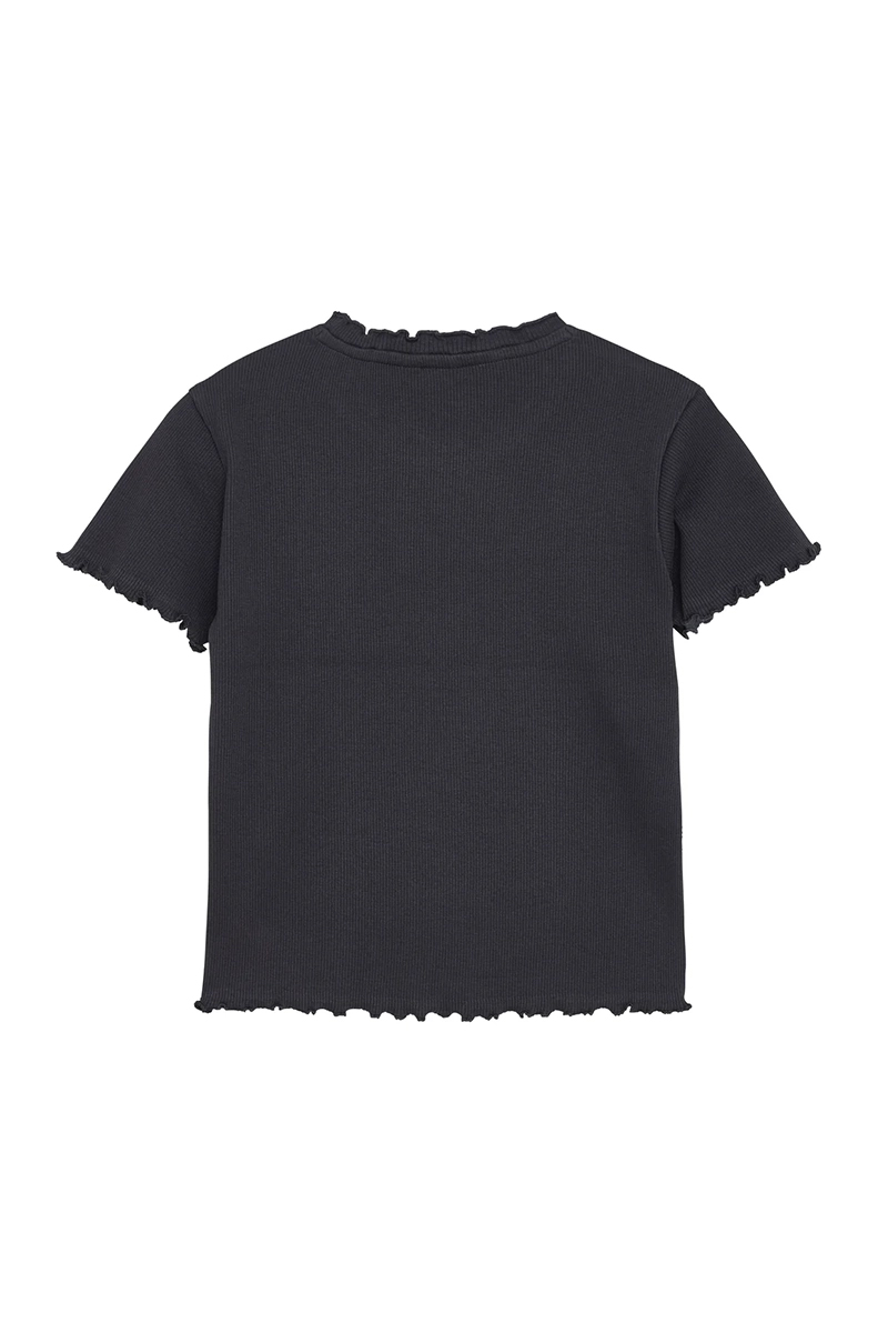Meisjes t-shirt korte mouw zwart