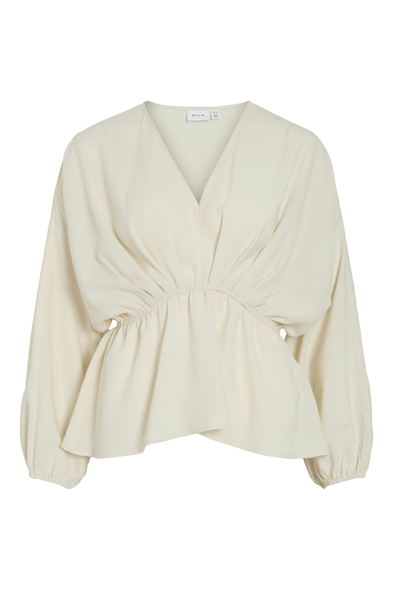 Dames blouse lange mouw bruin