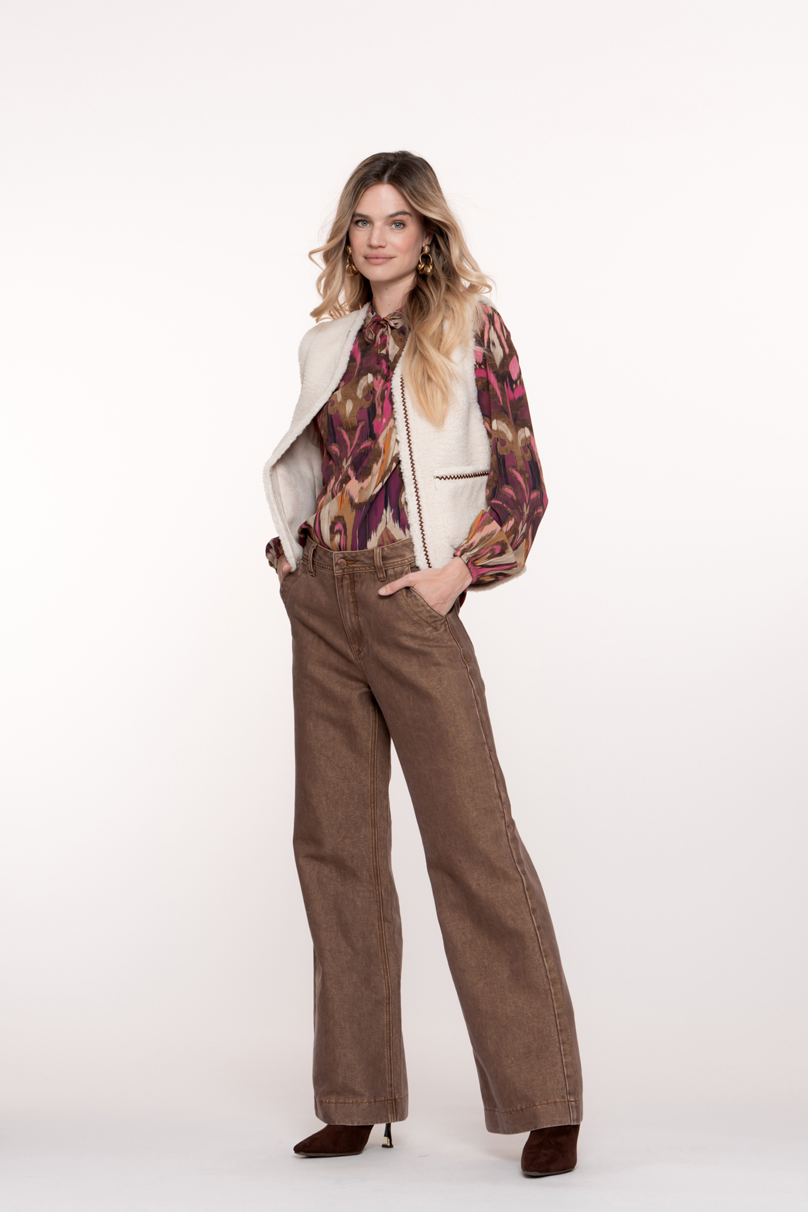 Dames jeans bruin