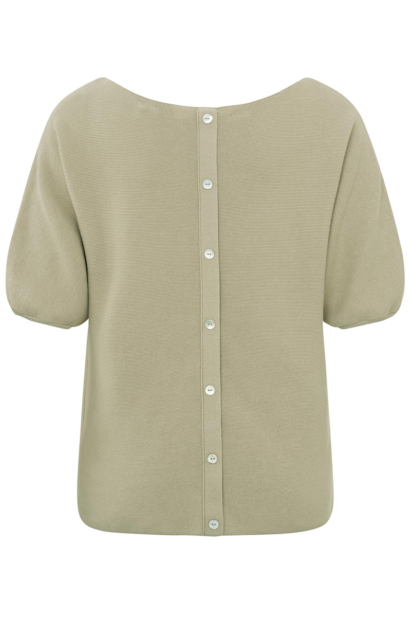 Yaya Sweater with short sleeves EUCALYPTUS GREEN 3