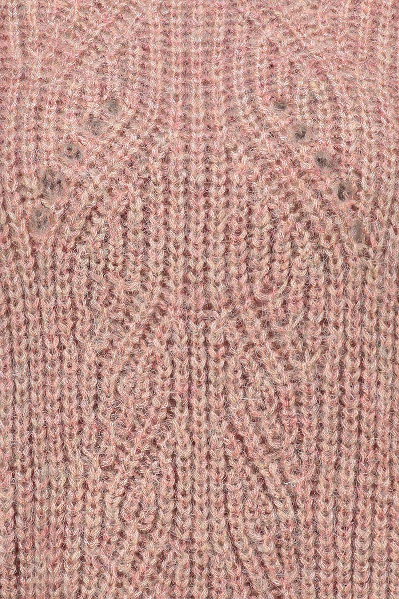 Expresso Fashion Lurex melange boxy sweater Rose-1 3