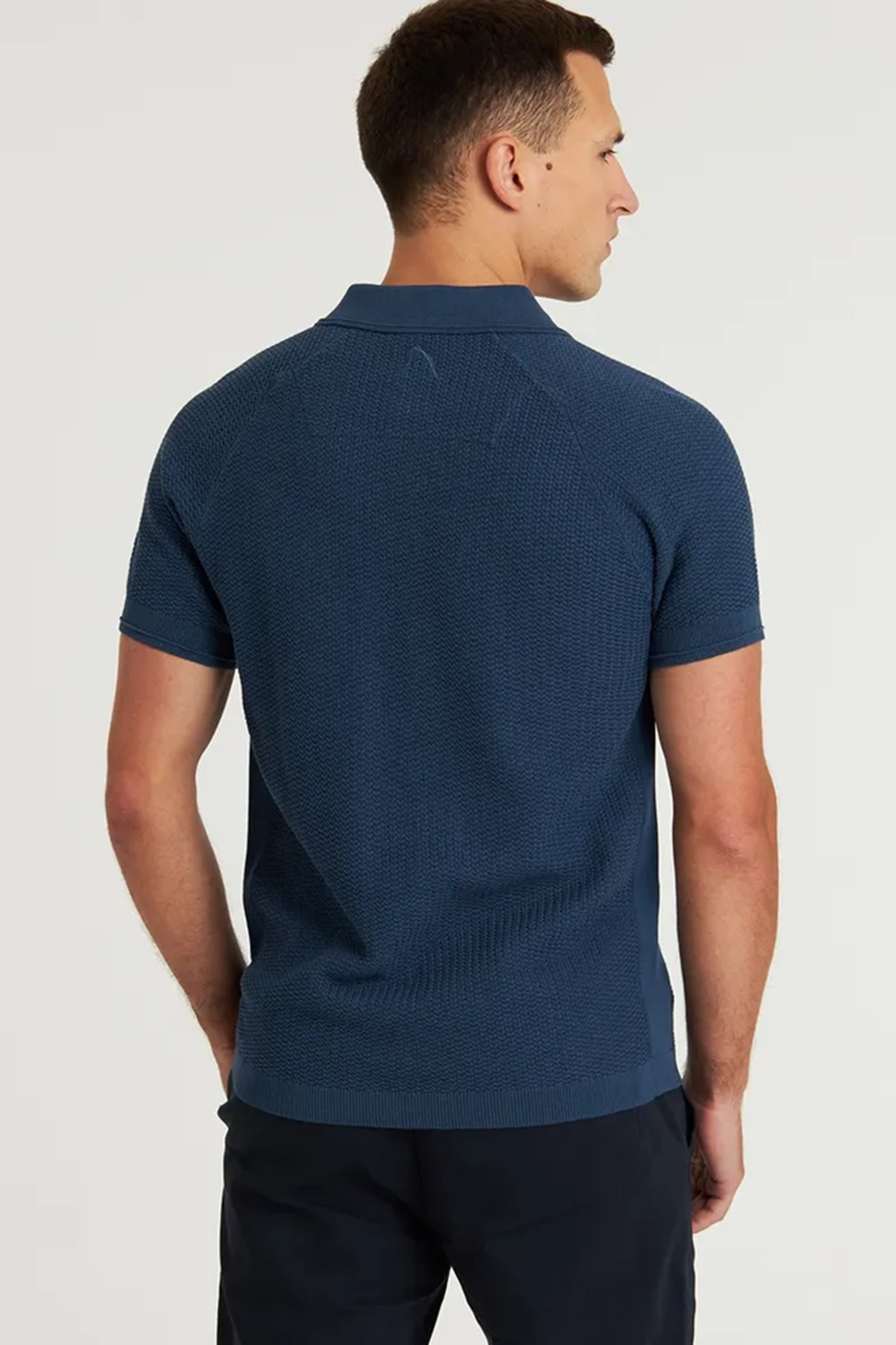 Chasin' KNITWEAR SS polo DK.BLUE 3