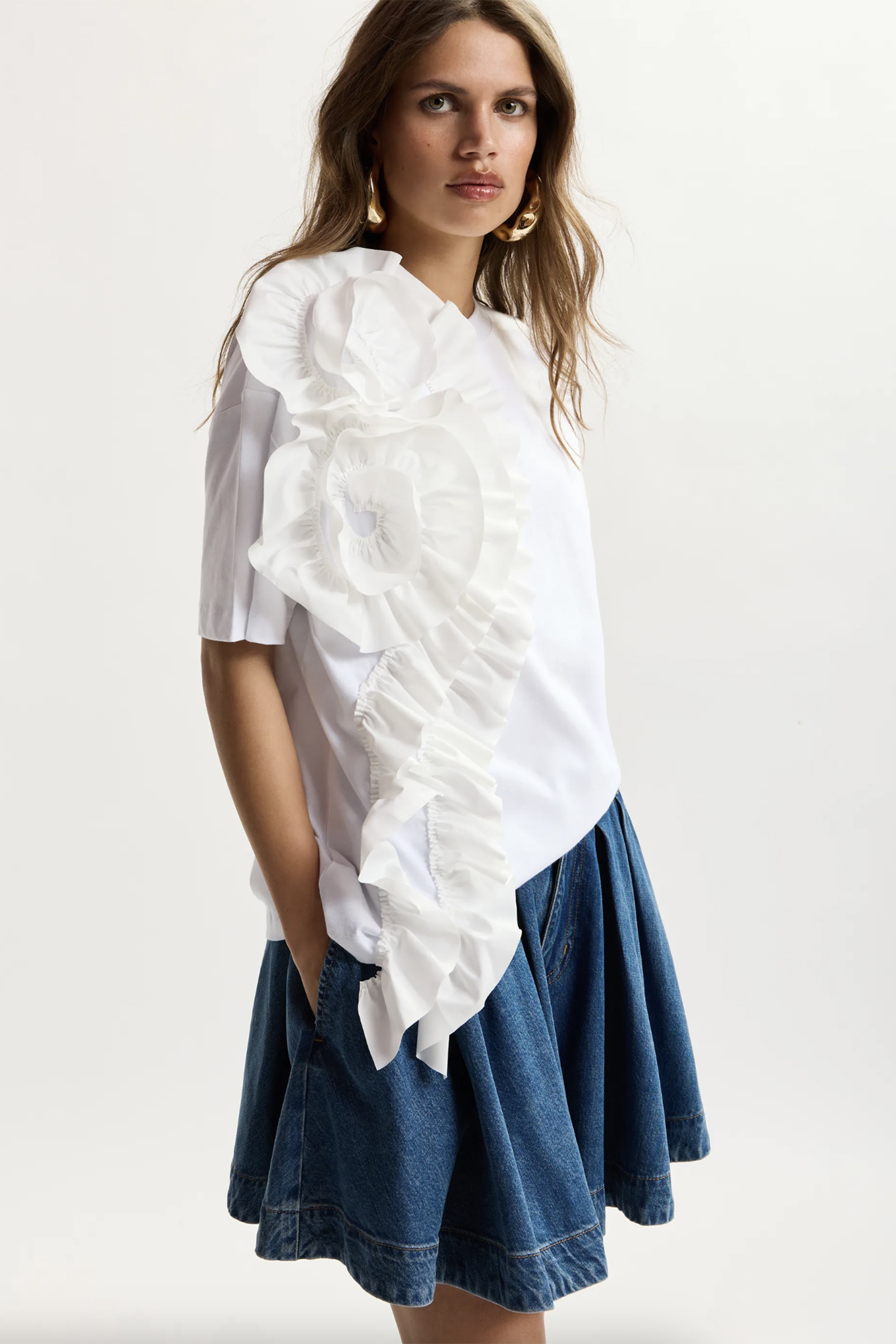 Dames t-shirt korte mouw wit