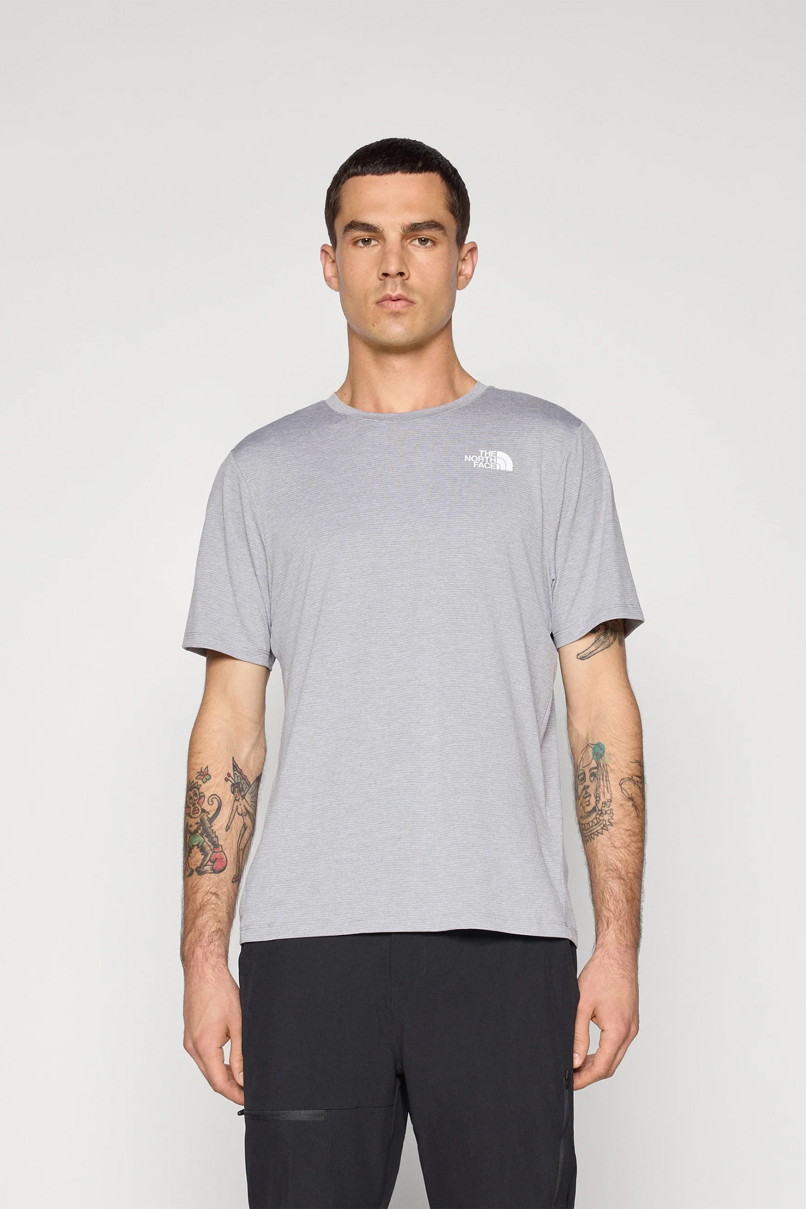Casual heren t-shirt km grijs