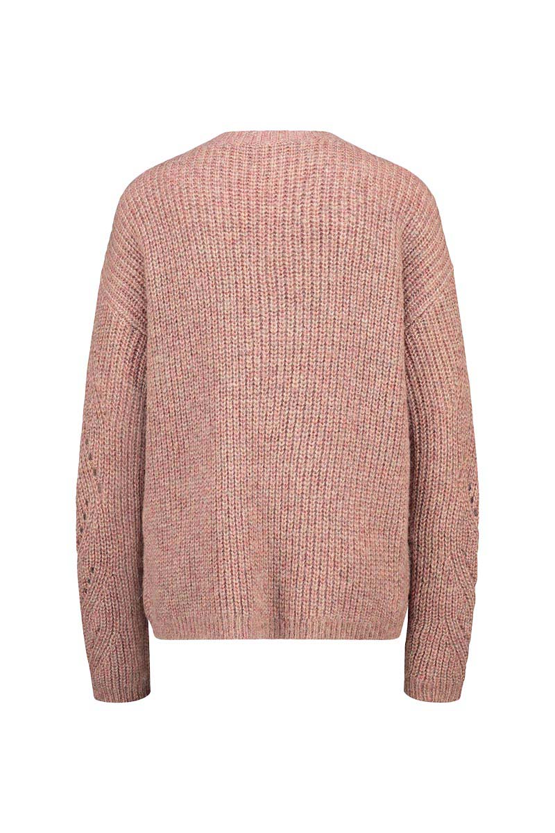 Expresso Fashion Lurex melange boxy sweater Rose-1 2