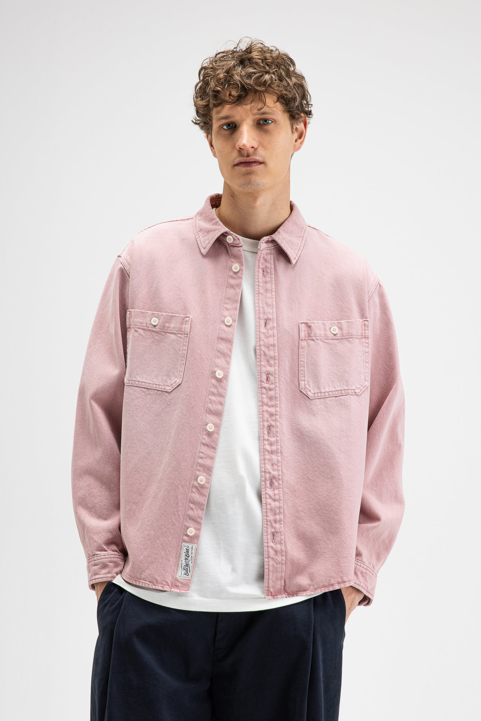 Heren overhemd lm casual rood