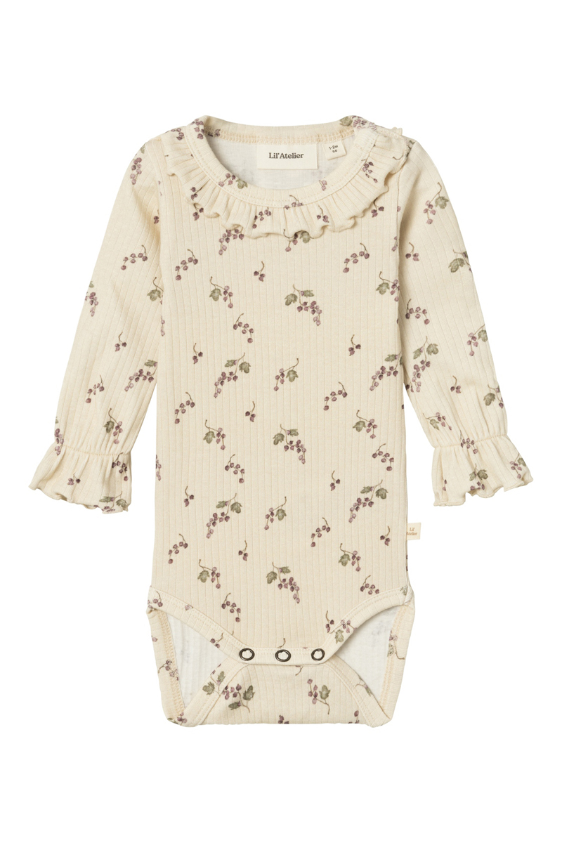 Baby romper lange mouw bruin