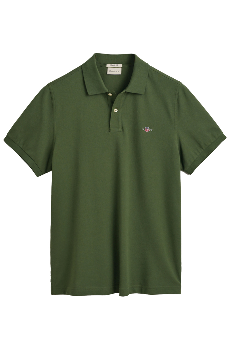 Heren polo korte mouw groen