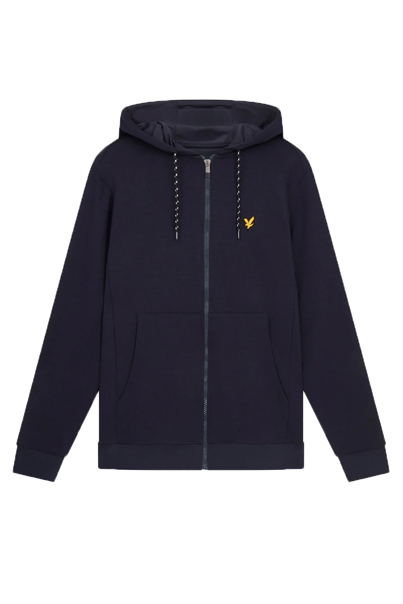 Lyle & Scott FULL-ZIP FLY FLEECE HOODIE Blauw-1 1