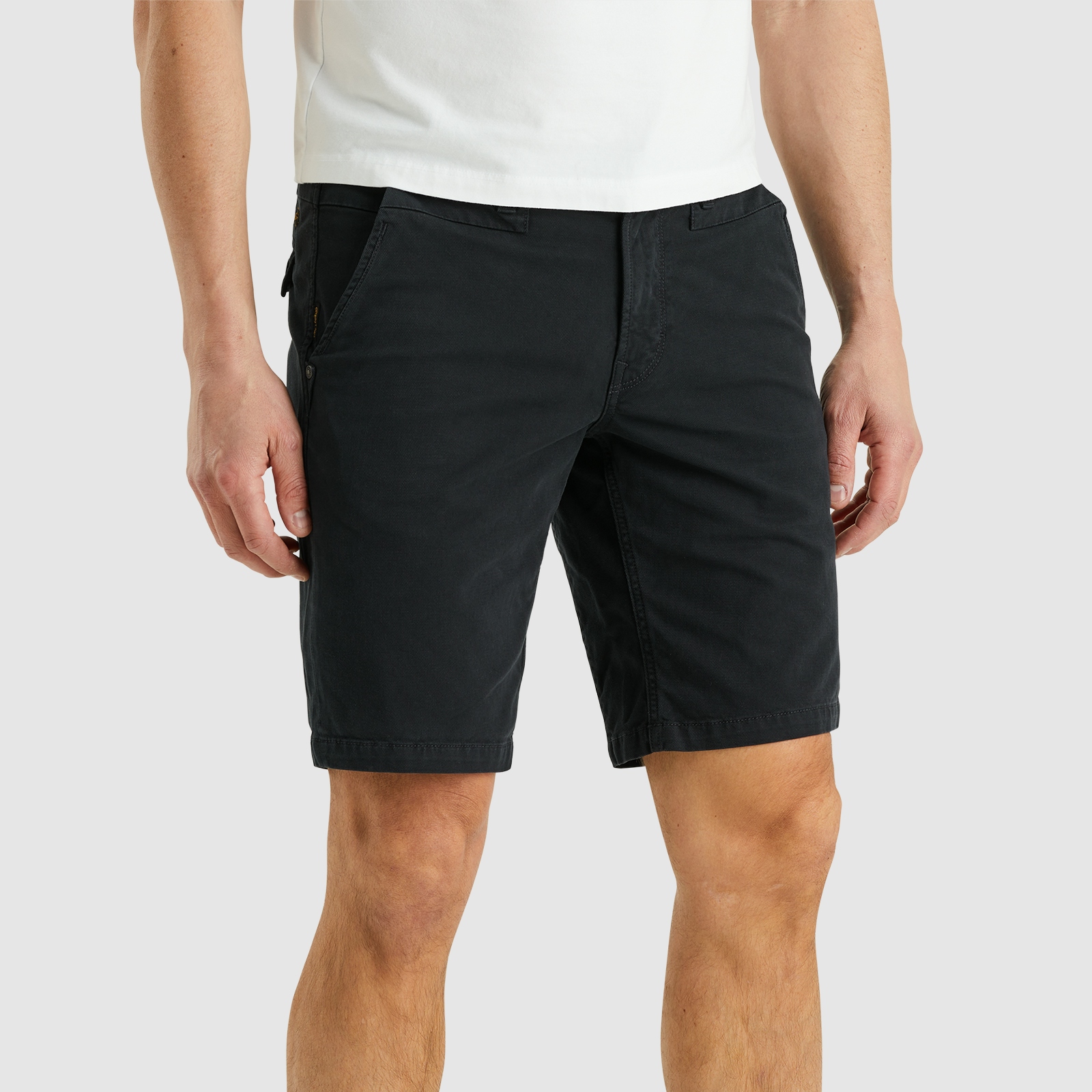 PME Legend TWIN WASP CHINO SHORTS FANCY STRUCTURED Blauw-1 1