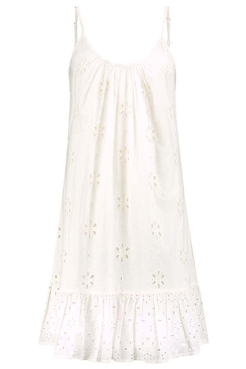 Shiwi LADIES IBIZA DRESS BRODERIE ANGLAISE Ecru-1 1