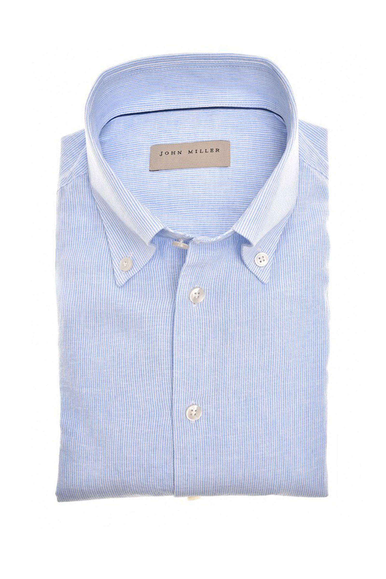 Heren overhemd lm dressual blauw