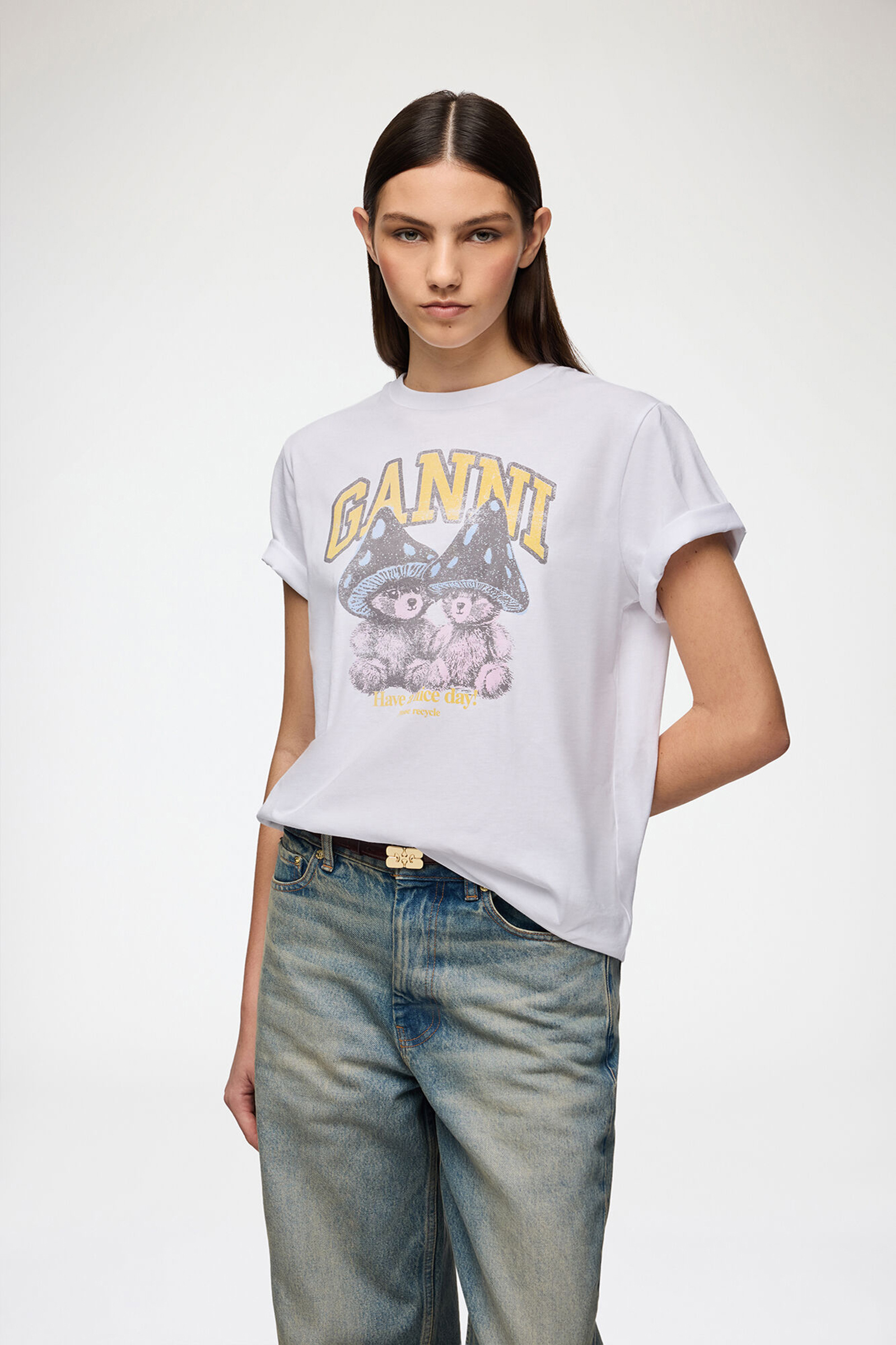 Dames t-shirt korte mouw wit