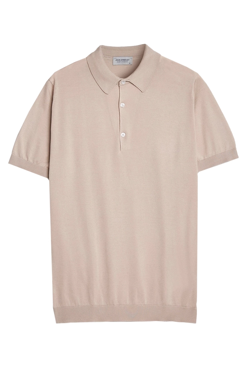 John Smedley POLO SHIRT SS bruin/beige-1 1