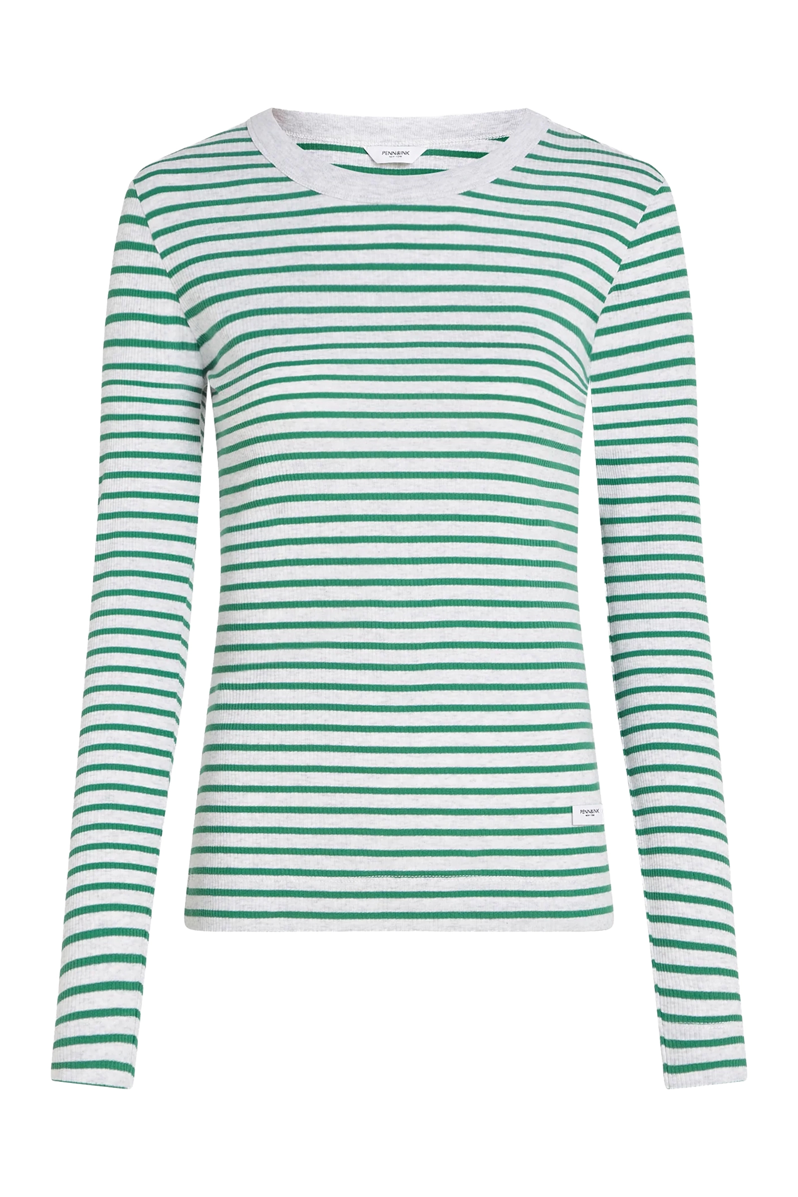 Dames t-shirt lange mouw grijs