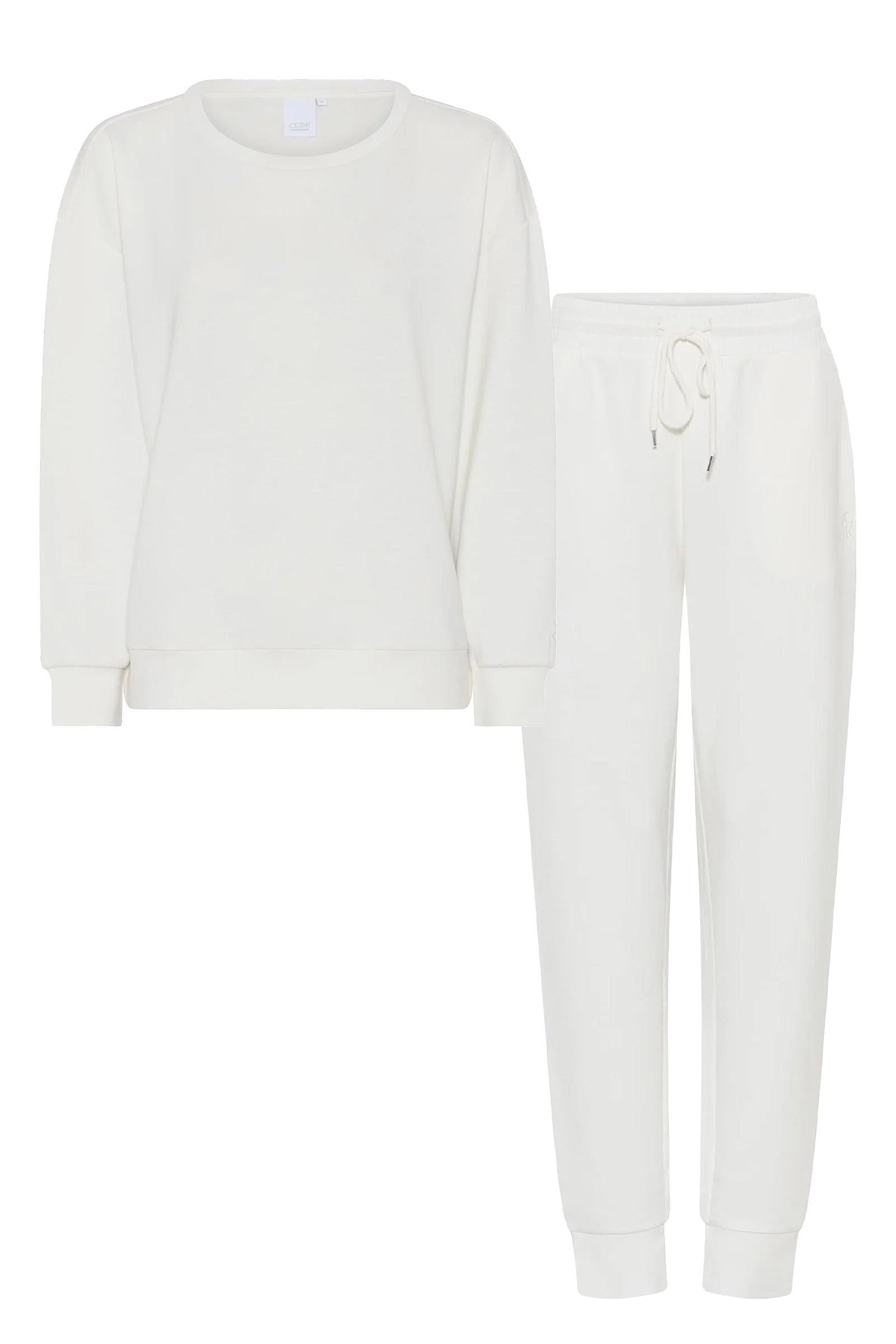 Nachtmode dames joggingspak ecru