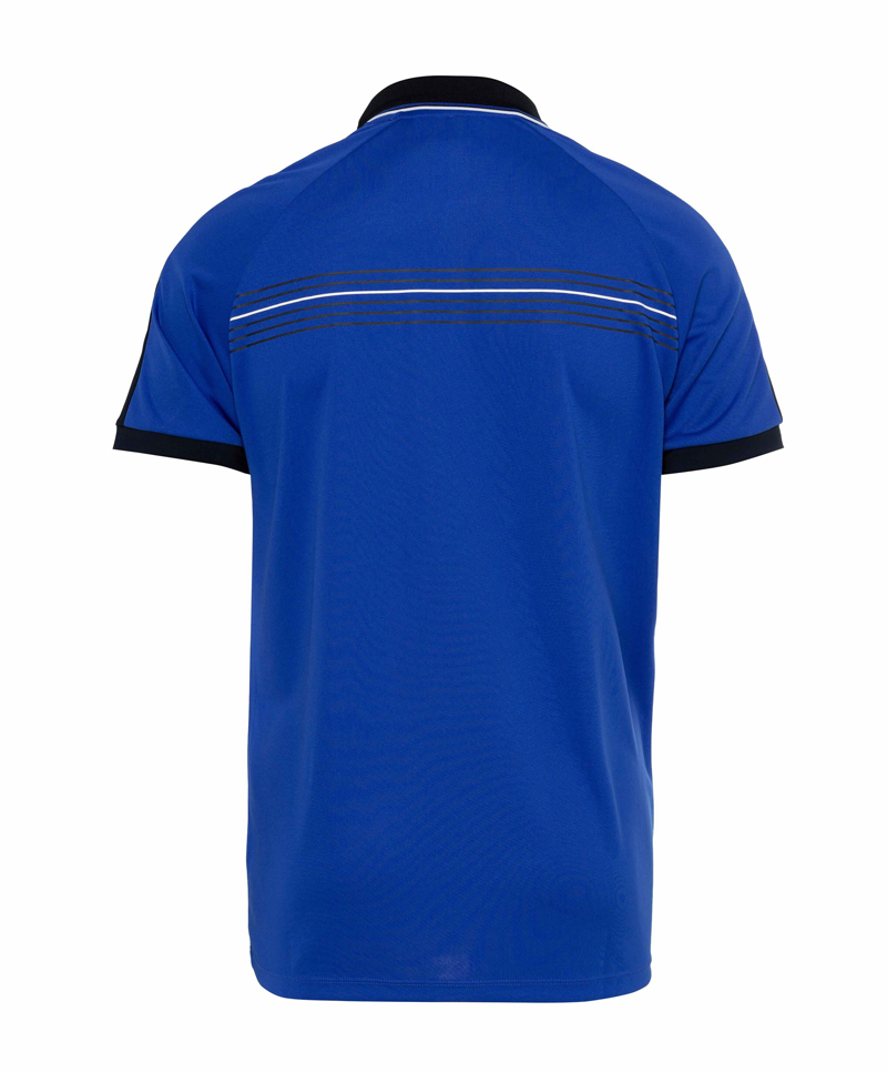 Tennis heren polo blauw
