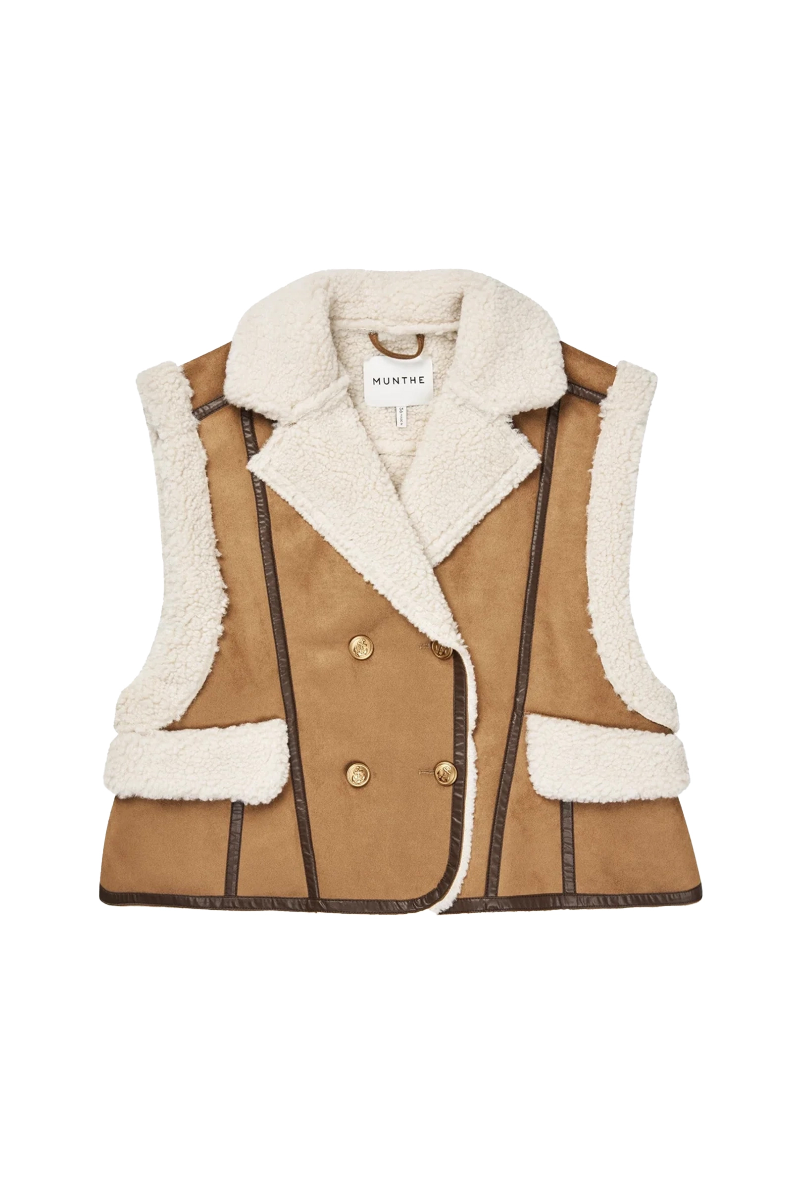 Dames gilet bruin