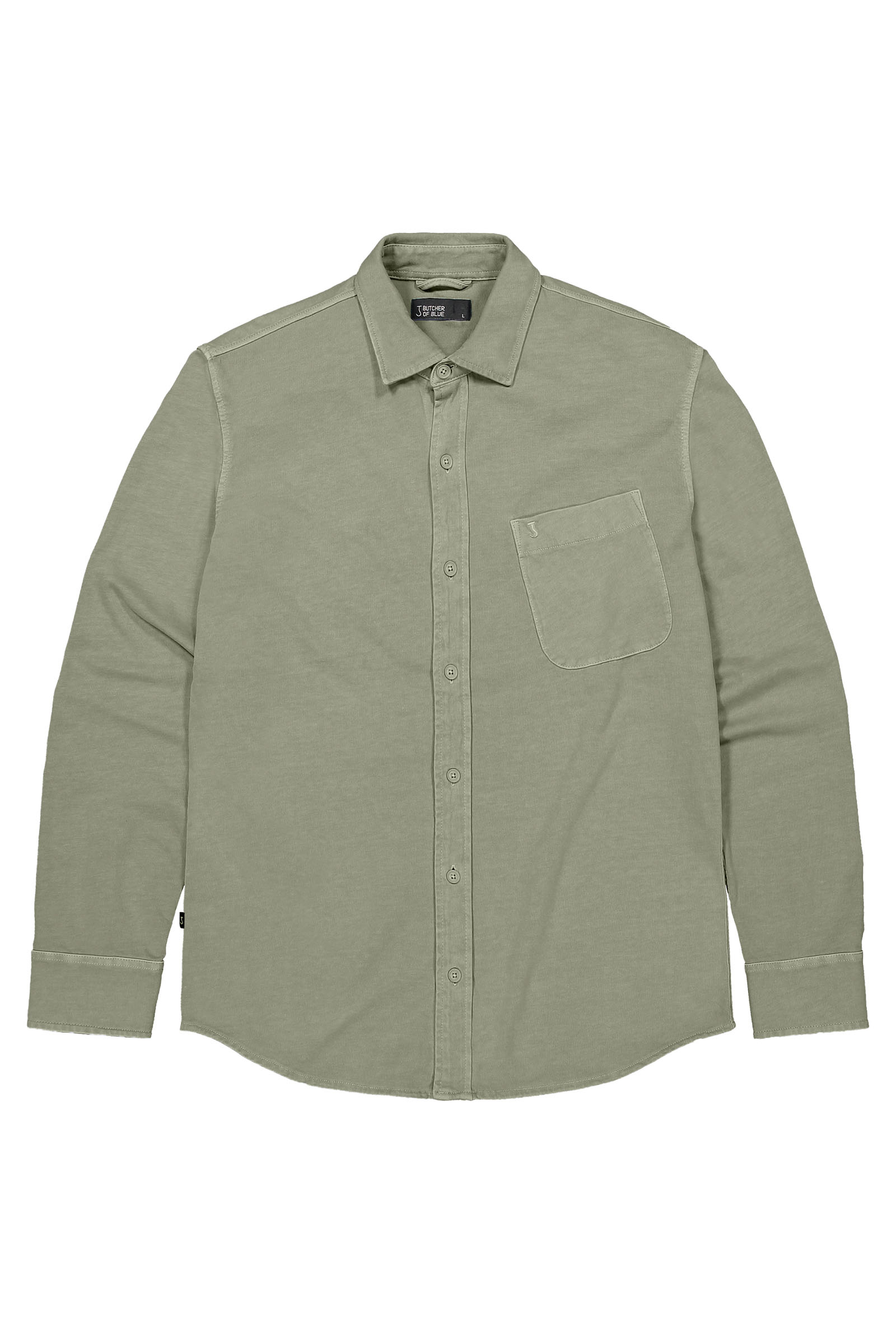 Heren overhemd lm casual groen