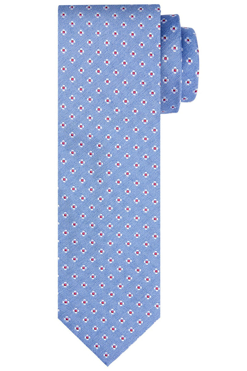 Profuomo TIE SILK WOVEN BLUE Blauw-1 1