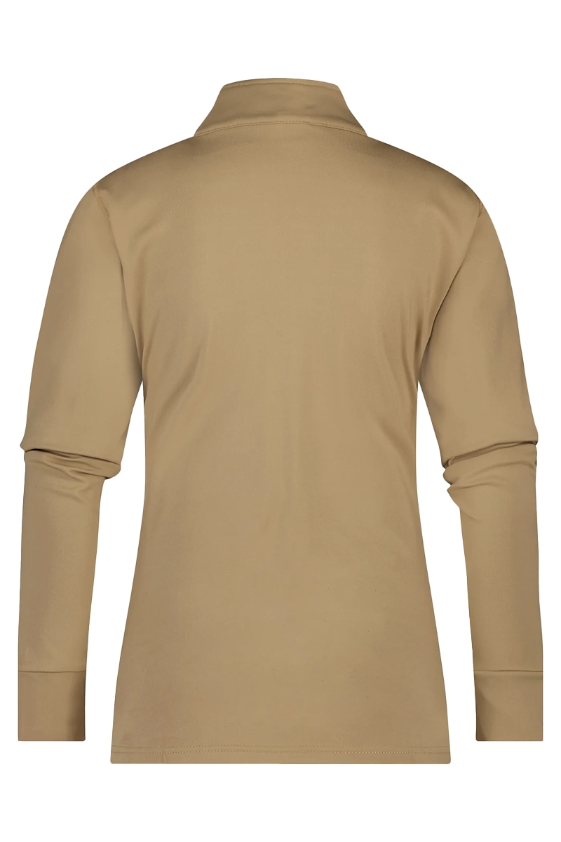 Wintersport dames pully+rits bruin