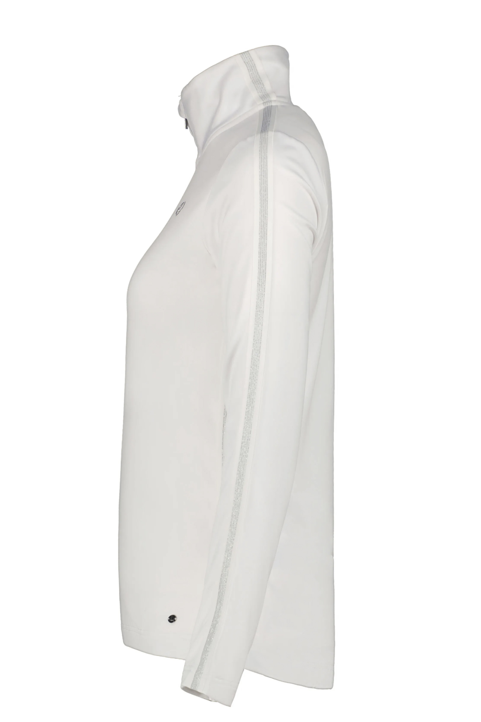 Wintersport dames pully+rits wit