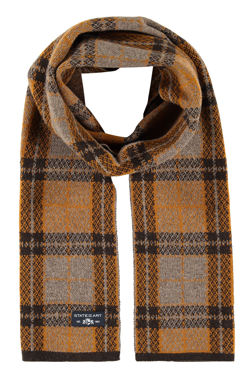 State of Art Shawl Printed Bruin/Beige-1 1