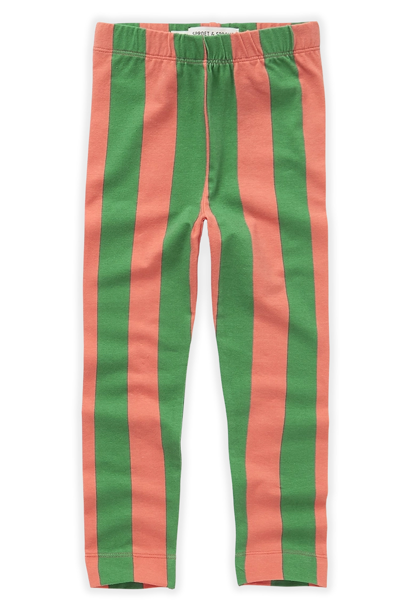 Sproet & Sprout Legging block stripe print Groen-1 1