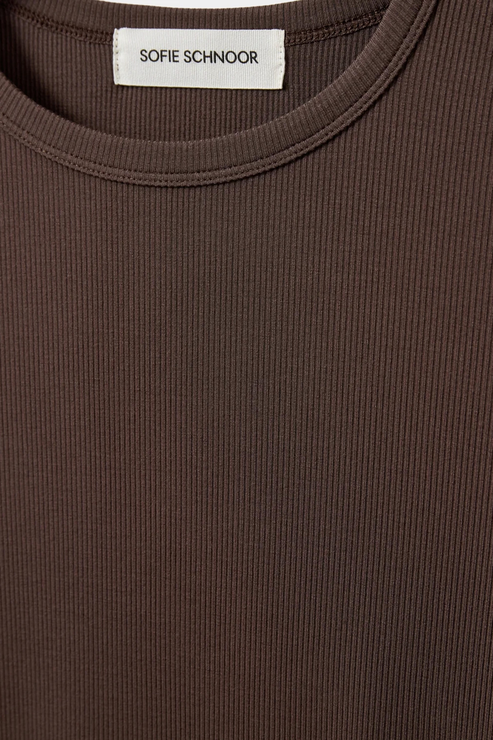 Meisjes t-shirt lange mouw bruin
