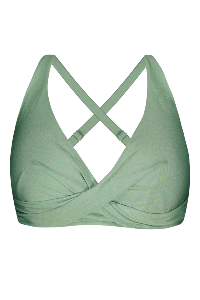 Bad/beach dames bikini top groen